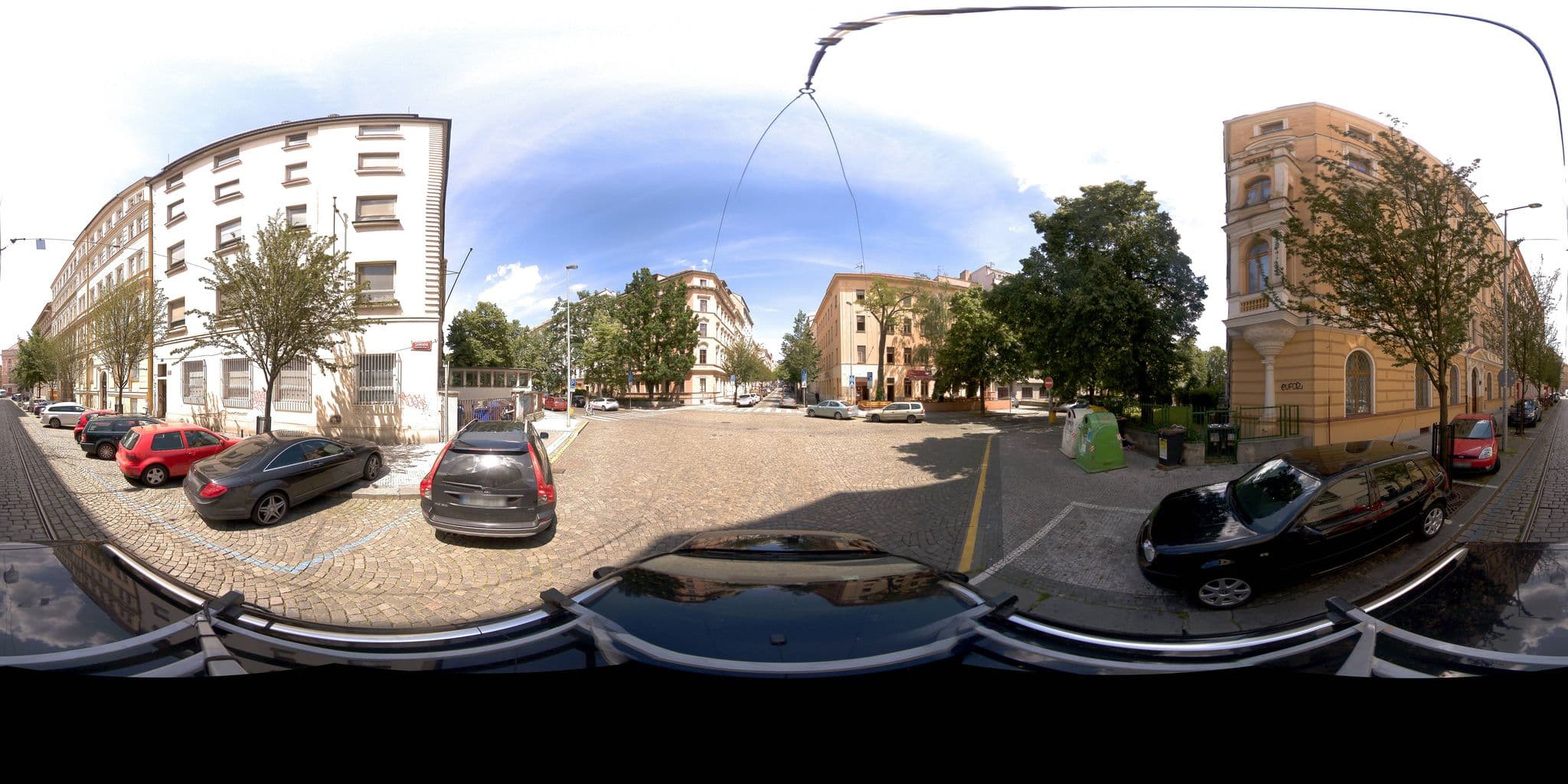 Street view near Ginosi Elema Apartel, Královské Vinohrady — © jeffreymartin (CC BY-SA · Mapillary)