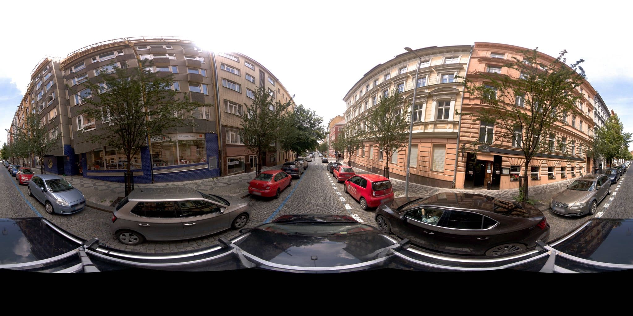 Street view near Hotel City Penzion, Královské Vinohrady — © jeffreymartin (CC BY-SA · Mapillary)