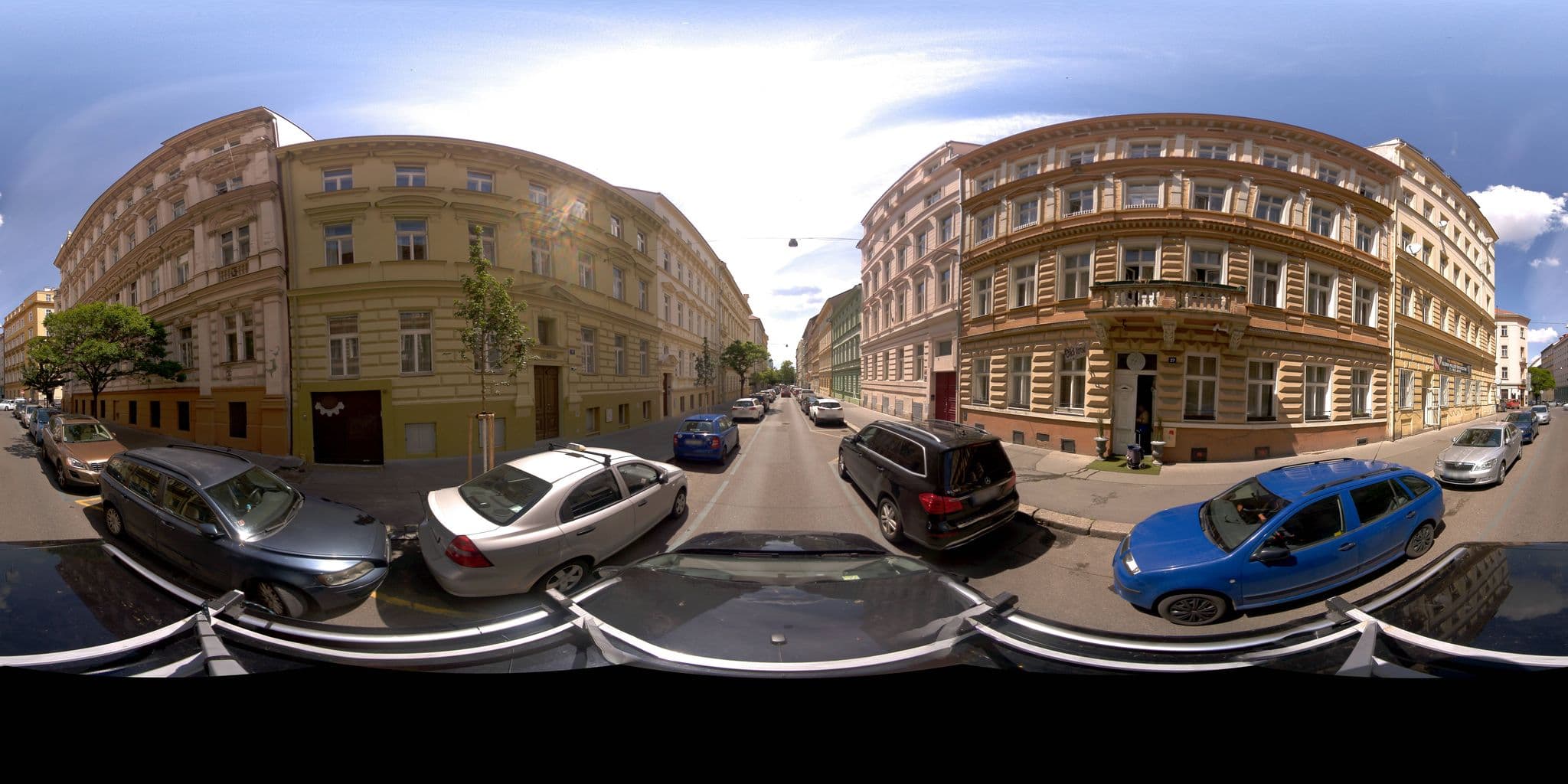 Street view near oldtimer, Královské Vinohrady — © jeffreymartin (CC BY-SA · Mapillary)