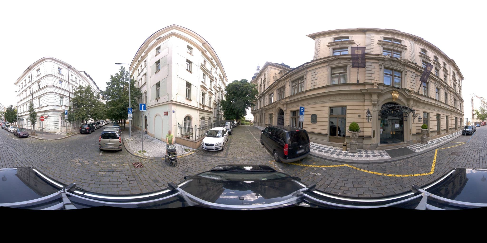 Street view near Hotel Le Palais Prague, Nusle — © jeffreymartin (CC BY-SA · Mapillary)