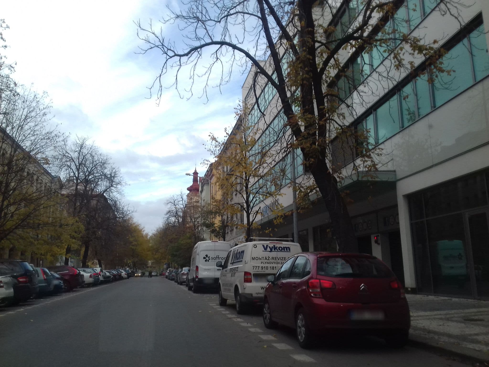 Street view near UNIQ Praha Residence, Karlín — © hodkowicz (CC BY-SA · Mapillary)