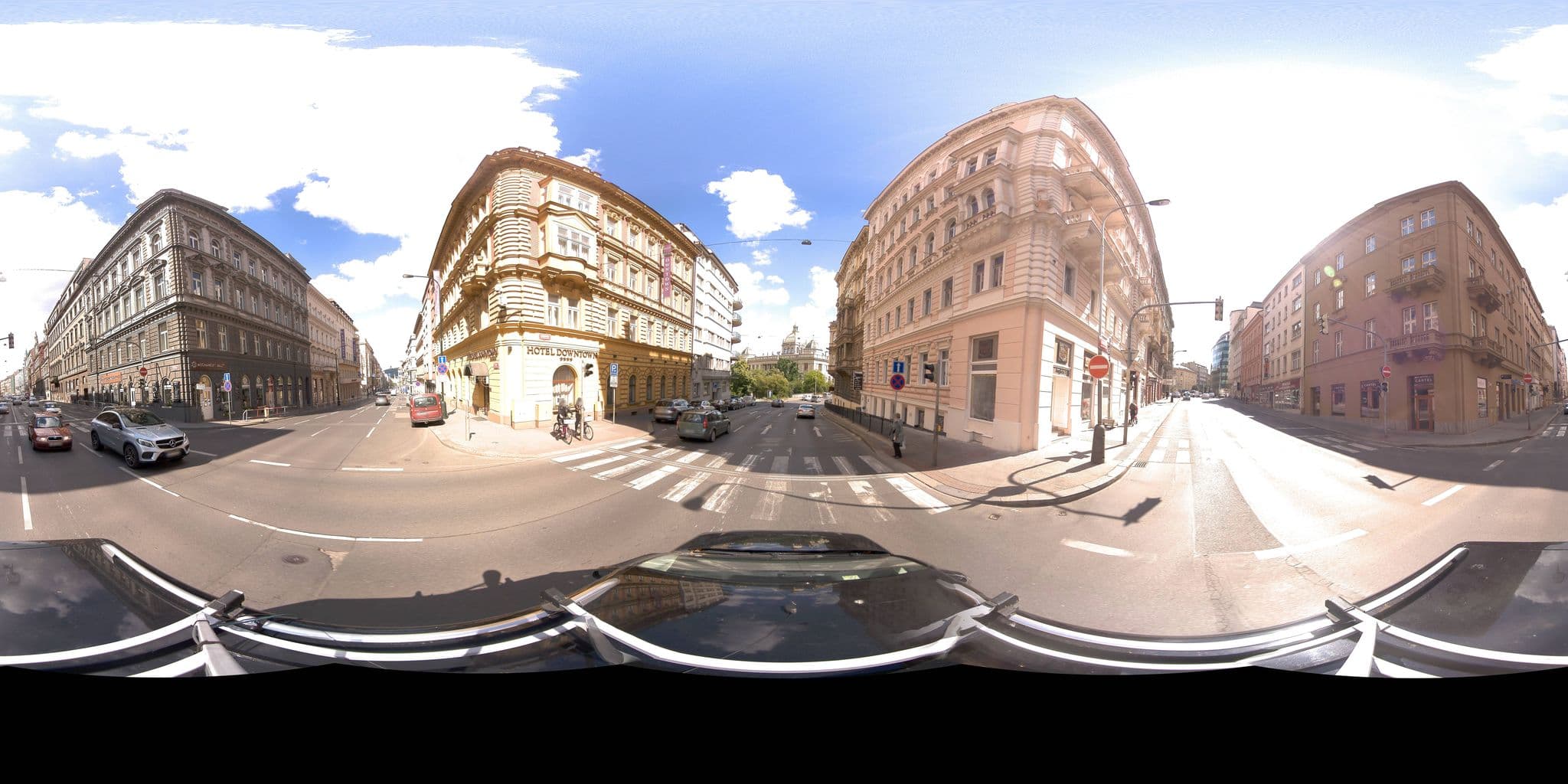 Street view near Hotel Downtown, Nové Město — © jeffreymartin (CC BY-SA · Mapillary)