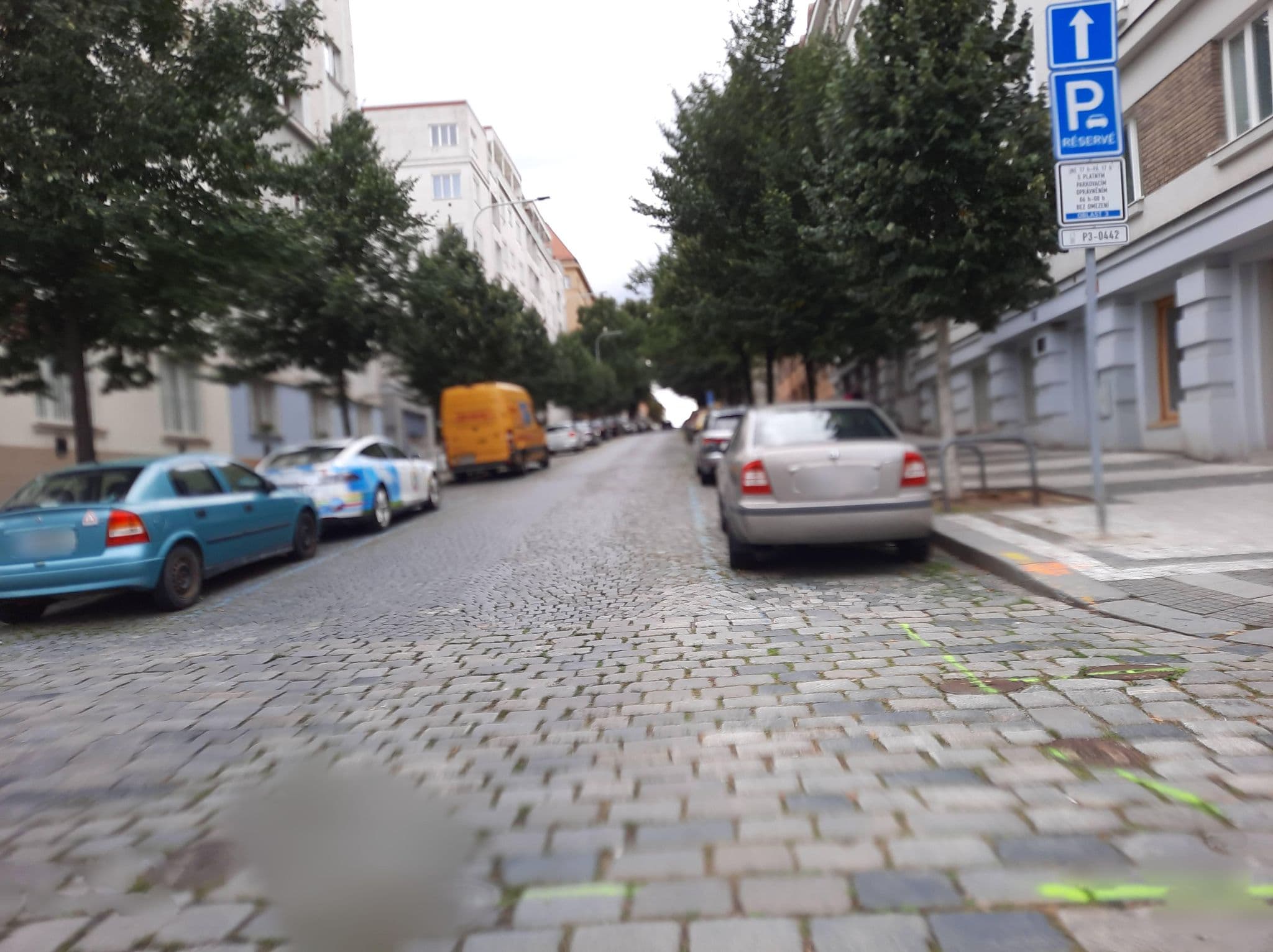 Street view near Etuda Apartments, Žižkov — © ondrejlopatka (CC BY-SA · Mapillary)
