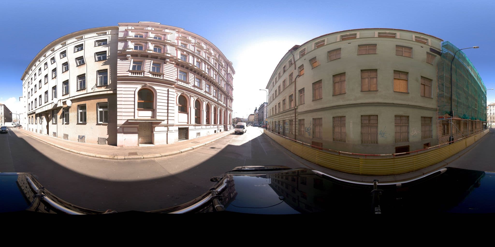 Street view near Apartments Těšnov, Karlín — © jeffreymartin (CC BY-SA · Mapillary)