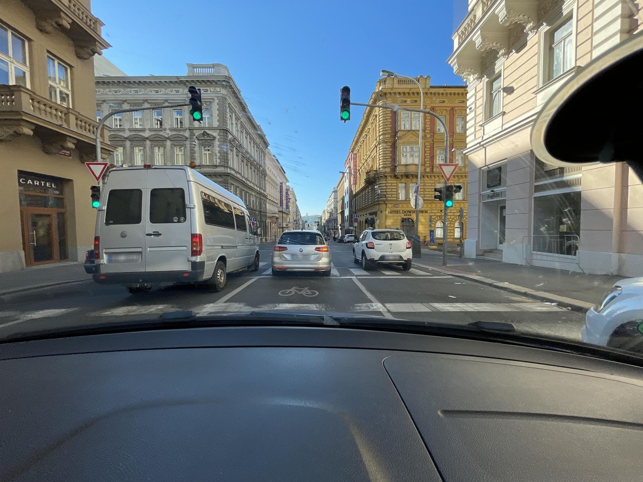Street view near Sweet Years Apartments, Nové Město — © cageythree (CC BY-SA · Mapillary)