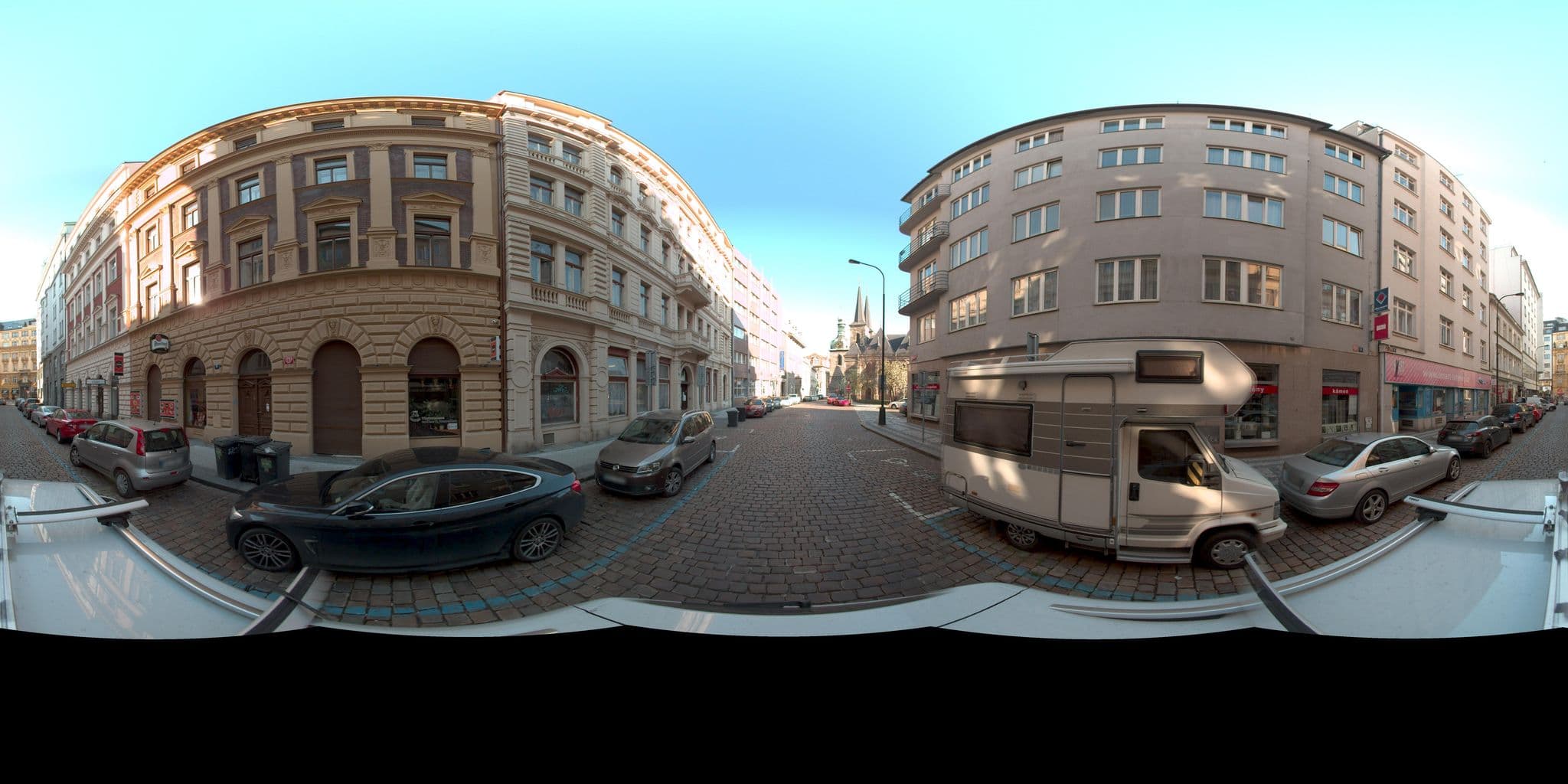 Street view near Backpacker Hostel, Karlín — © kolarius27 (CC BY-SA · Mapillary)