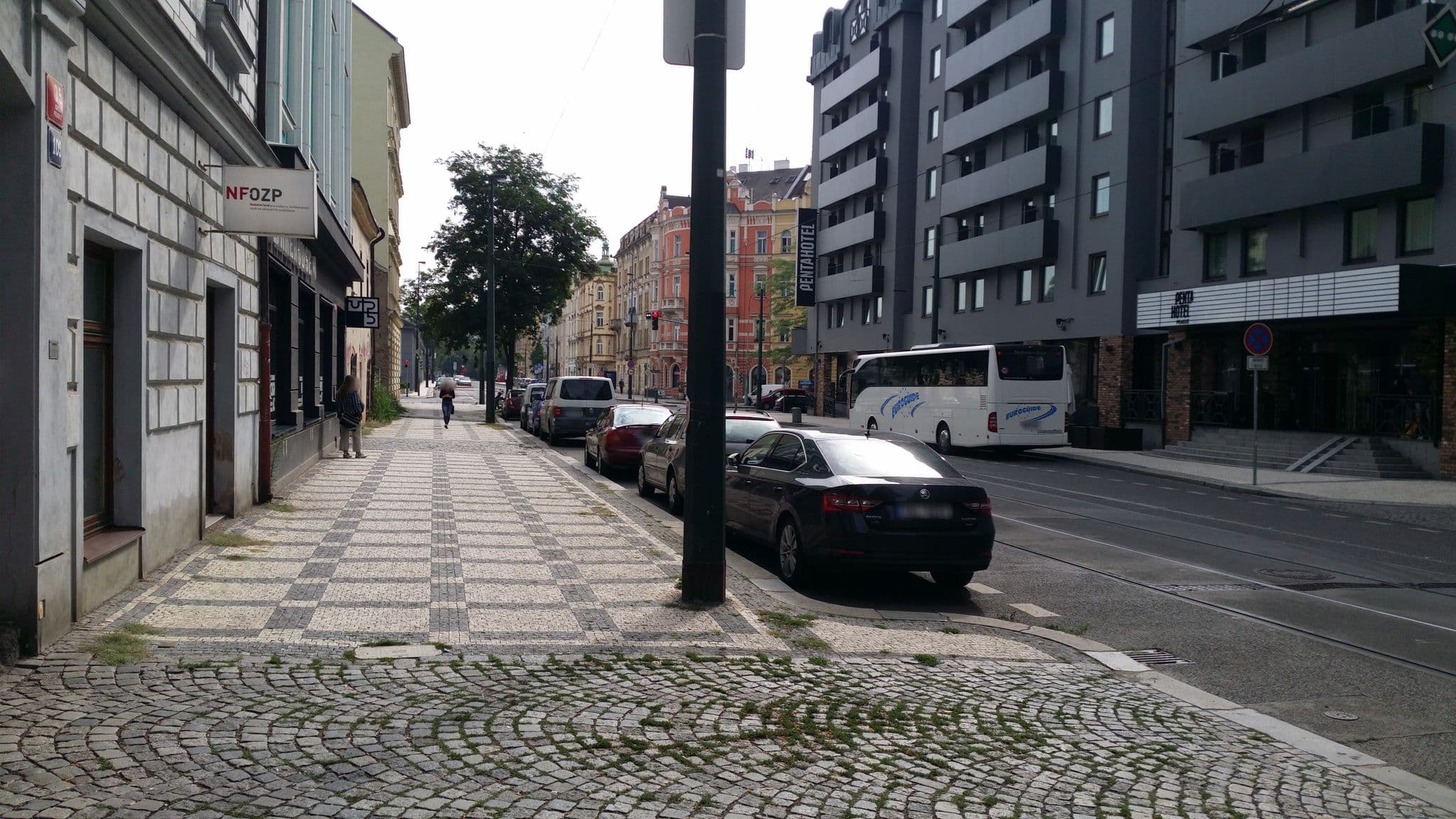 Street view near Golden Karlín Apartment, Karlín — © piskvor (CC BY-SA · Mapillary)