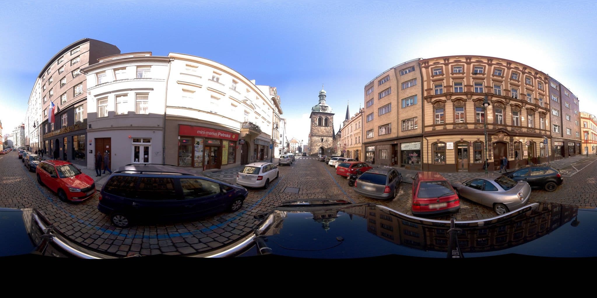 Street view near Hotel Venezia Old Town, Prague — © jeffreymartin (CC BY-SA · Mapillary)