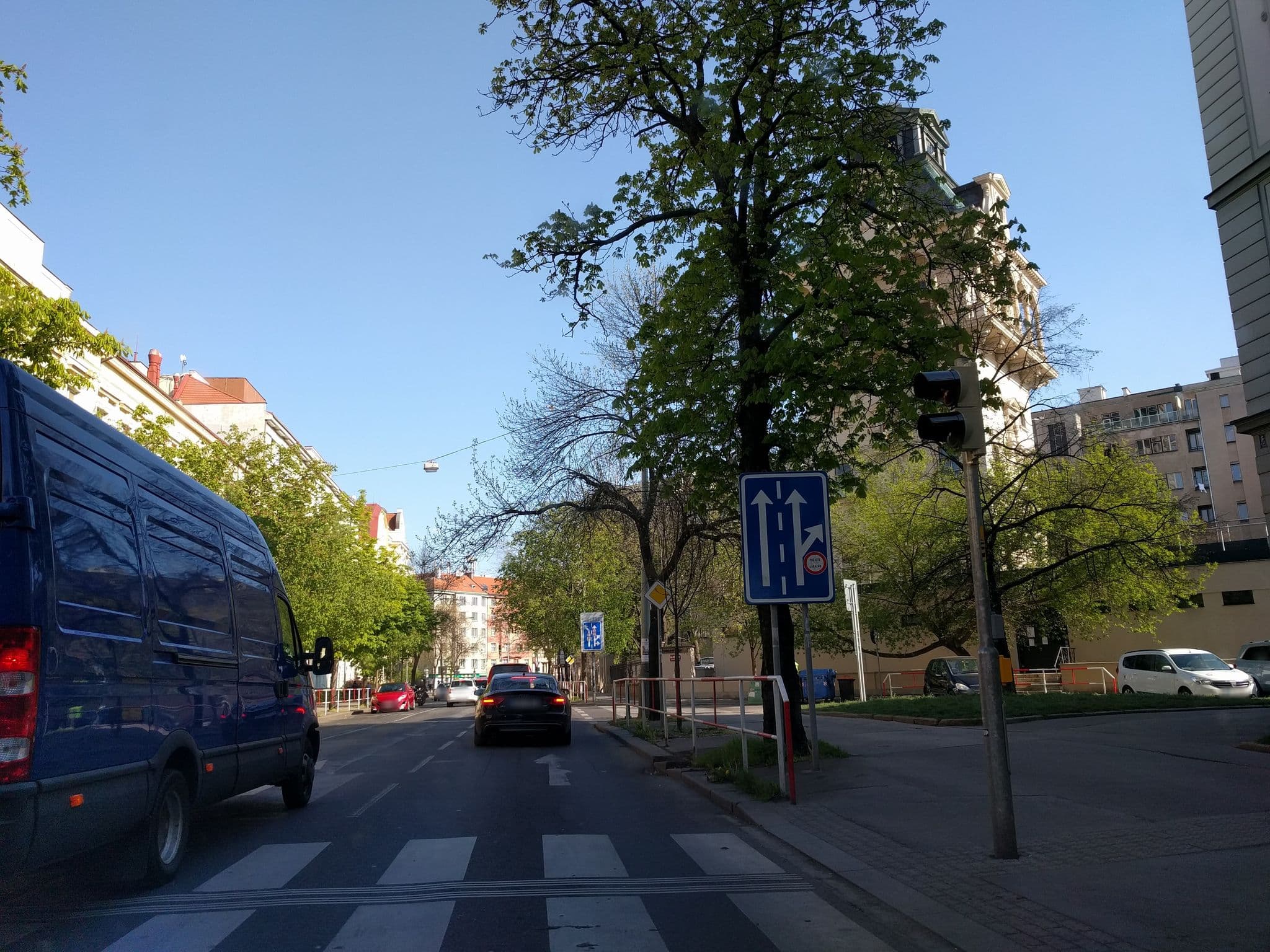Street view near Kolej/Hostel Mikuláše Alše, Prague — © zbycz (CC BY-SA · Mapillary)