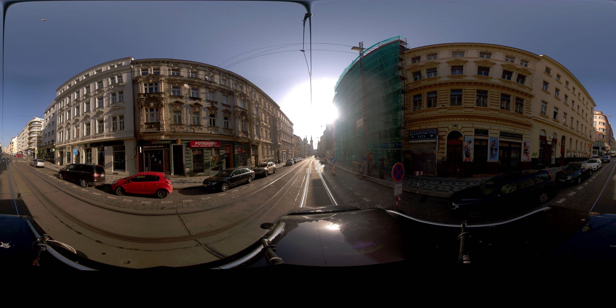 Street view near Louren Apartments, Karlín — © jeffreymartin (CC BY-SA · Mapillary)