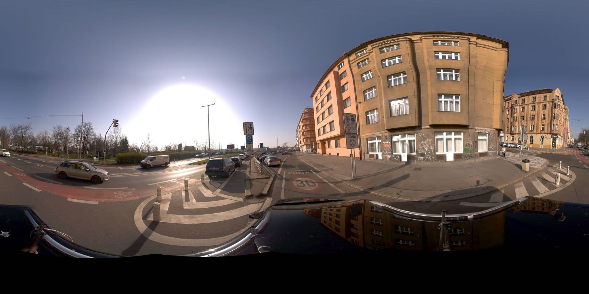Street view near Cozy Roof Center Prague flat, Holešovice — © jeffreymartin (CC BY-SA · Mapillary)