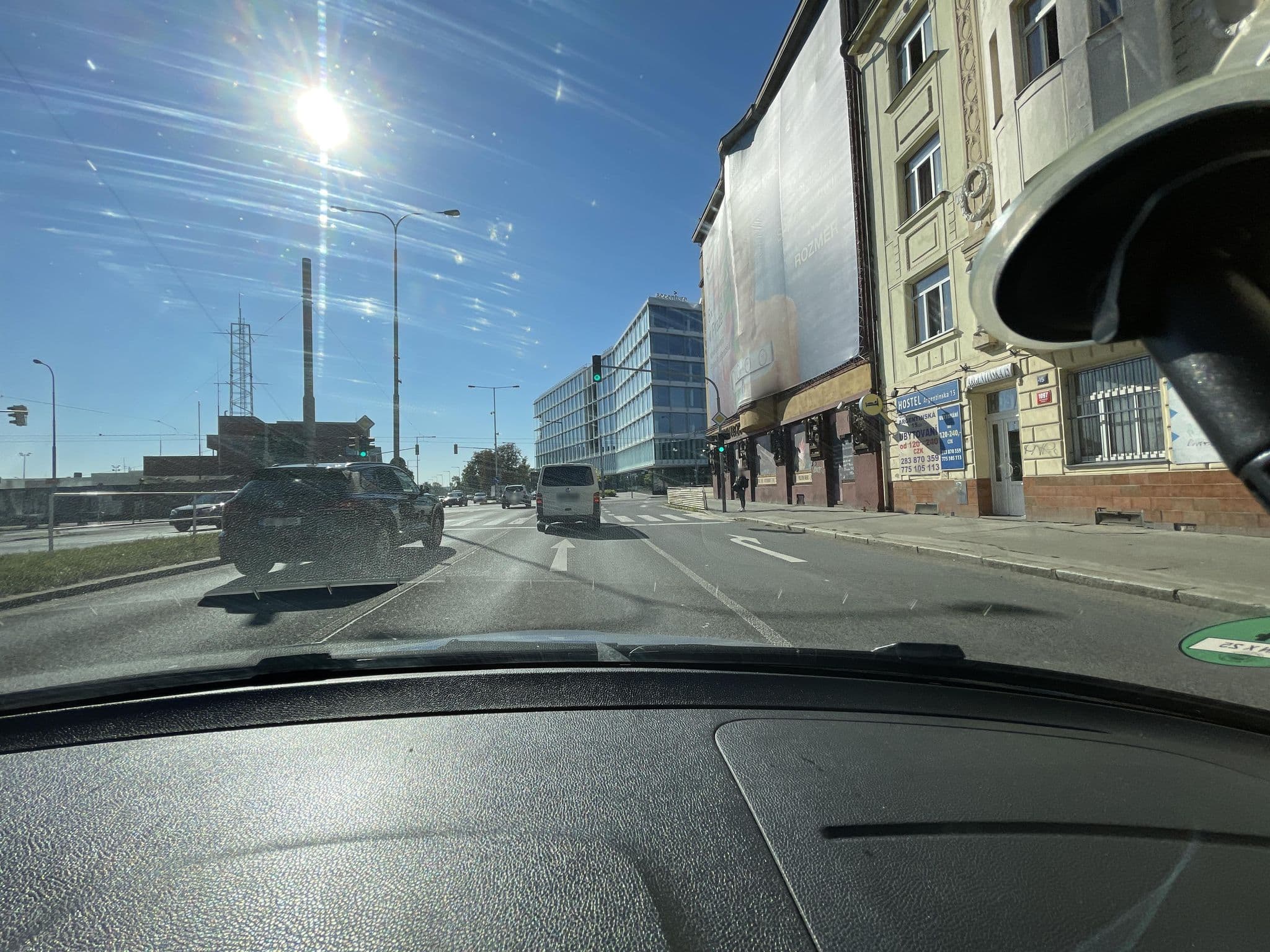 Street view near Hostel Argentinská, Holešovice — © cageythree (CC BY-SA · Mapillary)