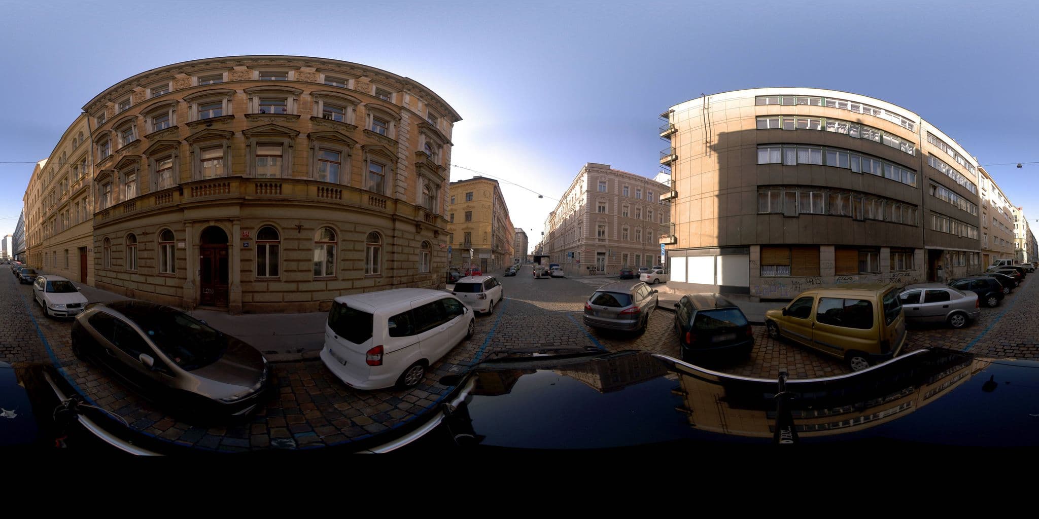 Street view near Kings Residence, Karlín — © jeffreymartin (CC BY-SA · Mapillary)