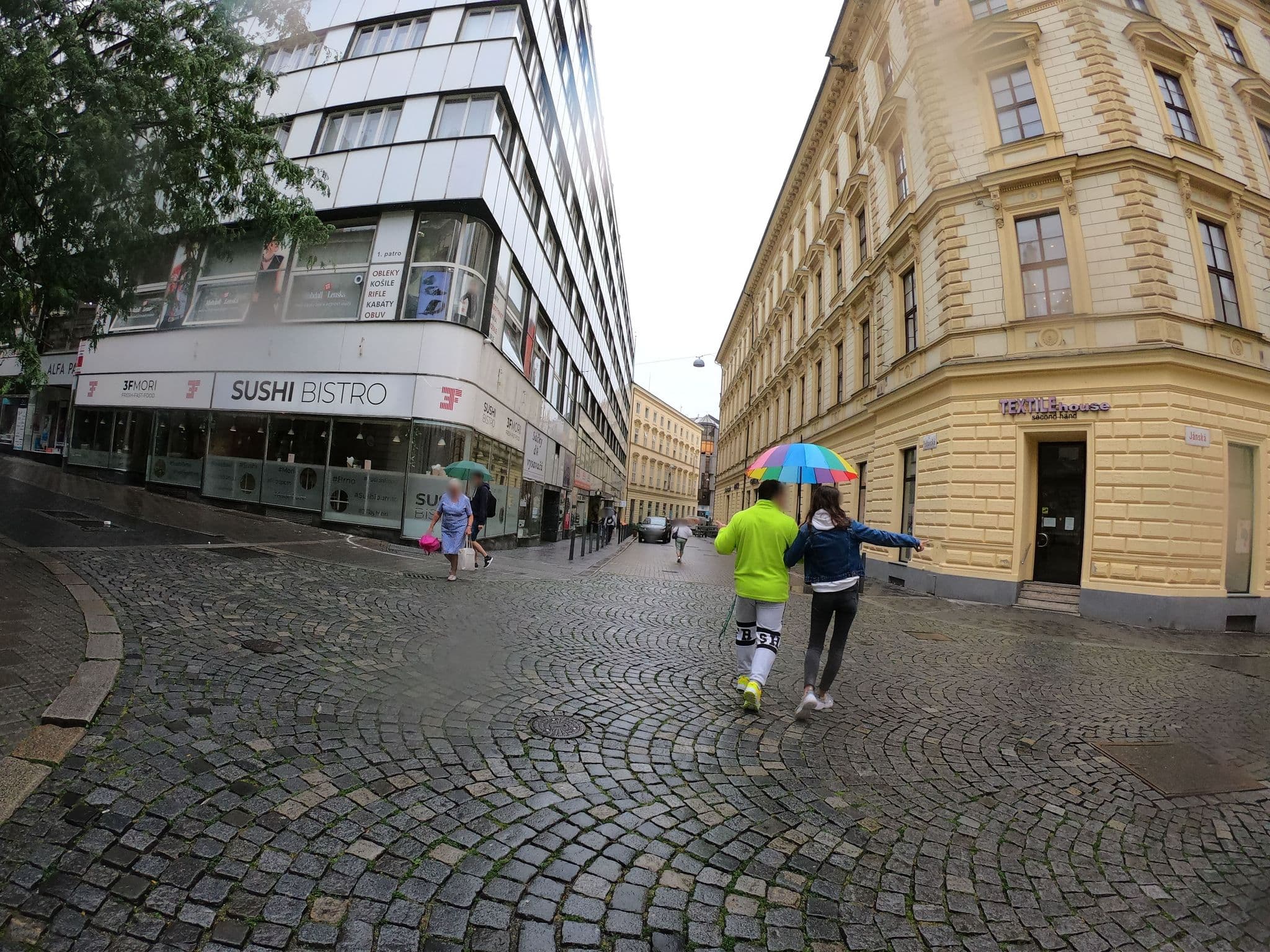 Street view near u tří knížat airbnb, Brno — © richlv (CC BY-SA · Mapillary)
