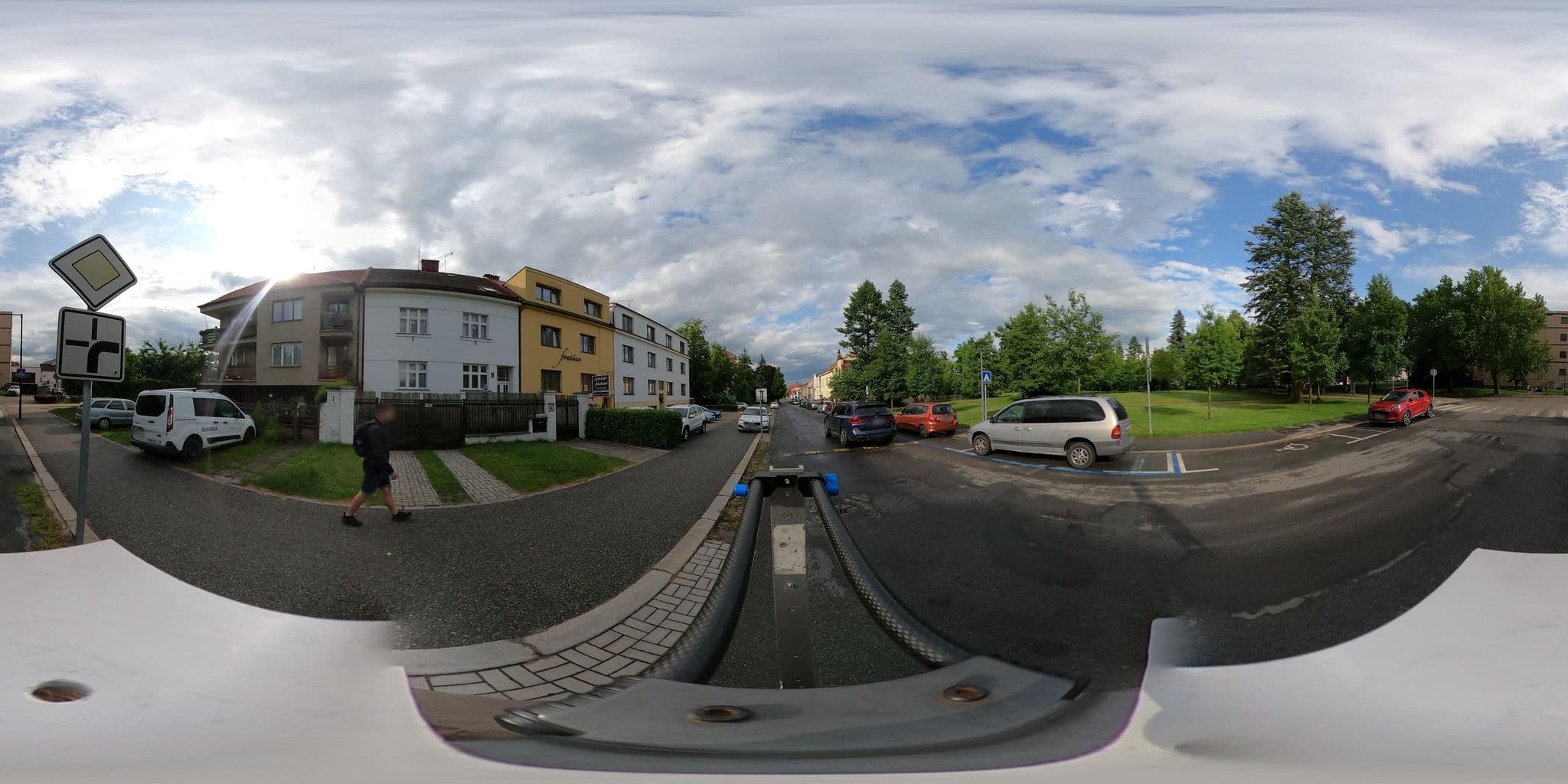 Street view near fountain, Poděbrady — © wegavision (CC BY-SA · Mapillary)