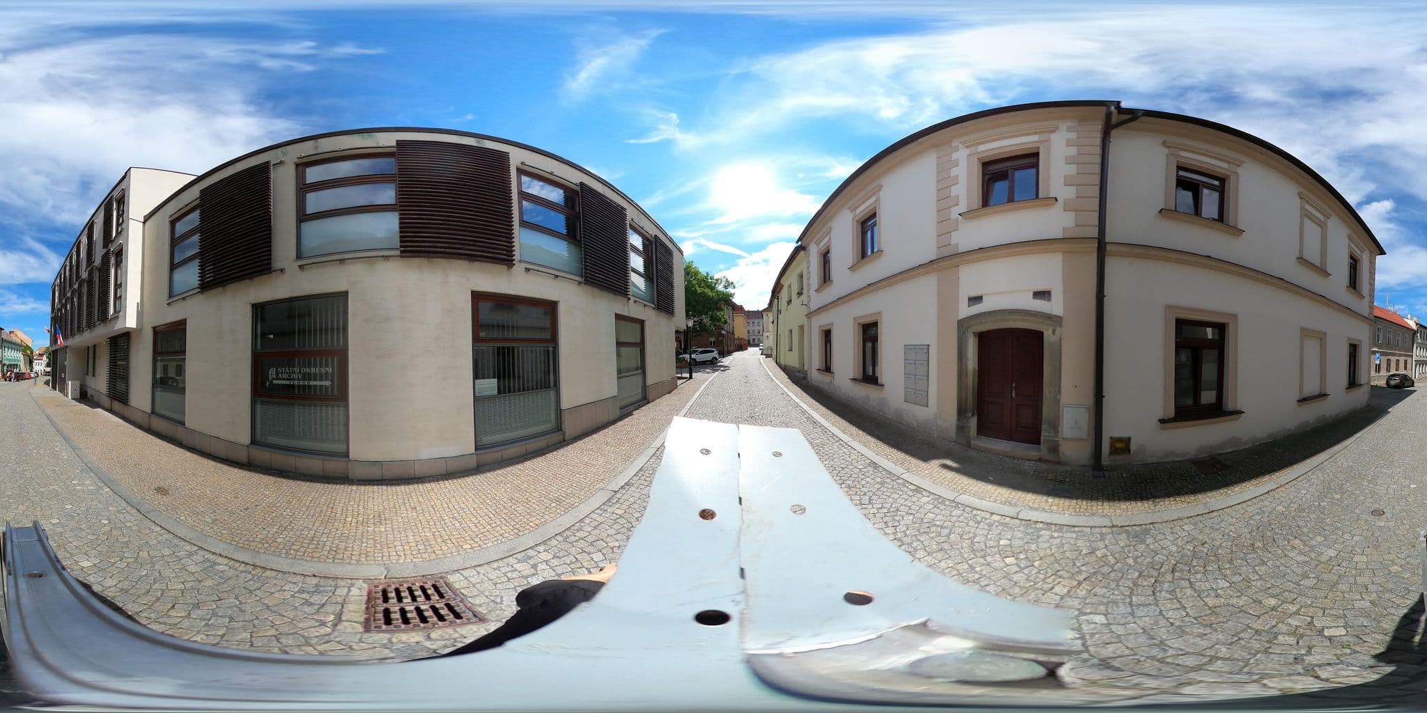 Street view near Hotel a restaurace Fortna, Chrudim — © wegavision (CC BY-SA · Mapillary)