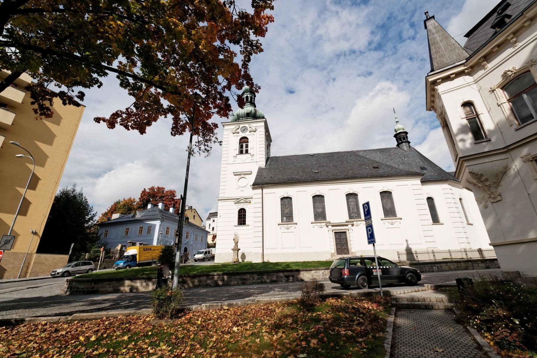 Street view near Pension Pulmesic, Jablonec nad Nisou — © txllxt (CC BY-SA · Mapillary)