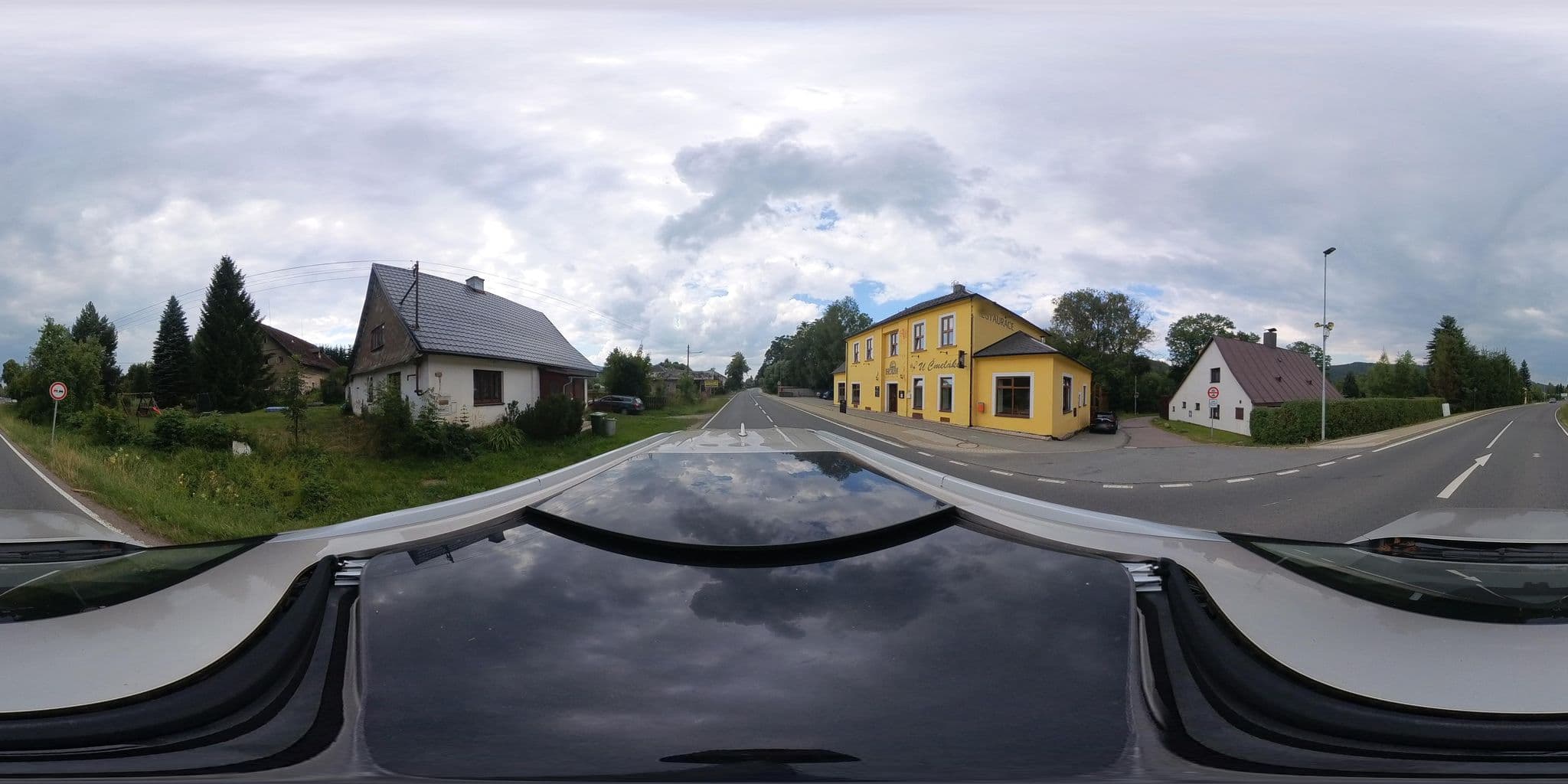 Street view near Penzion U Čmeláků, Červená Voda — © merimefotime (CC BY-SA · Mapillary)