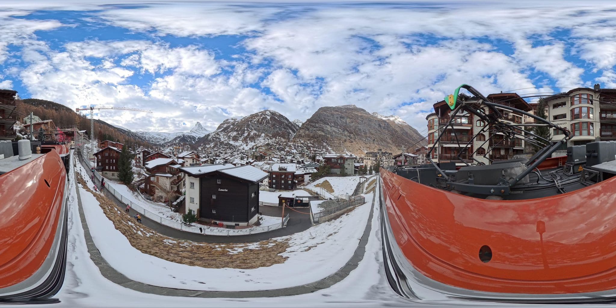 Street view near Haus Laurin, Zermatt — © MattWithHuskies (CC BY-SA · Mapillary)