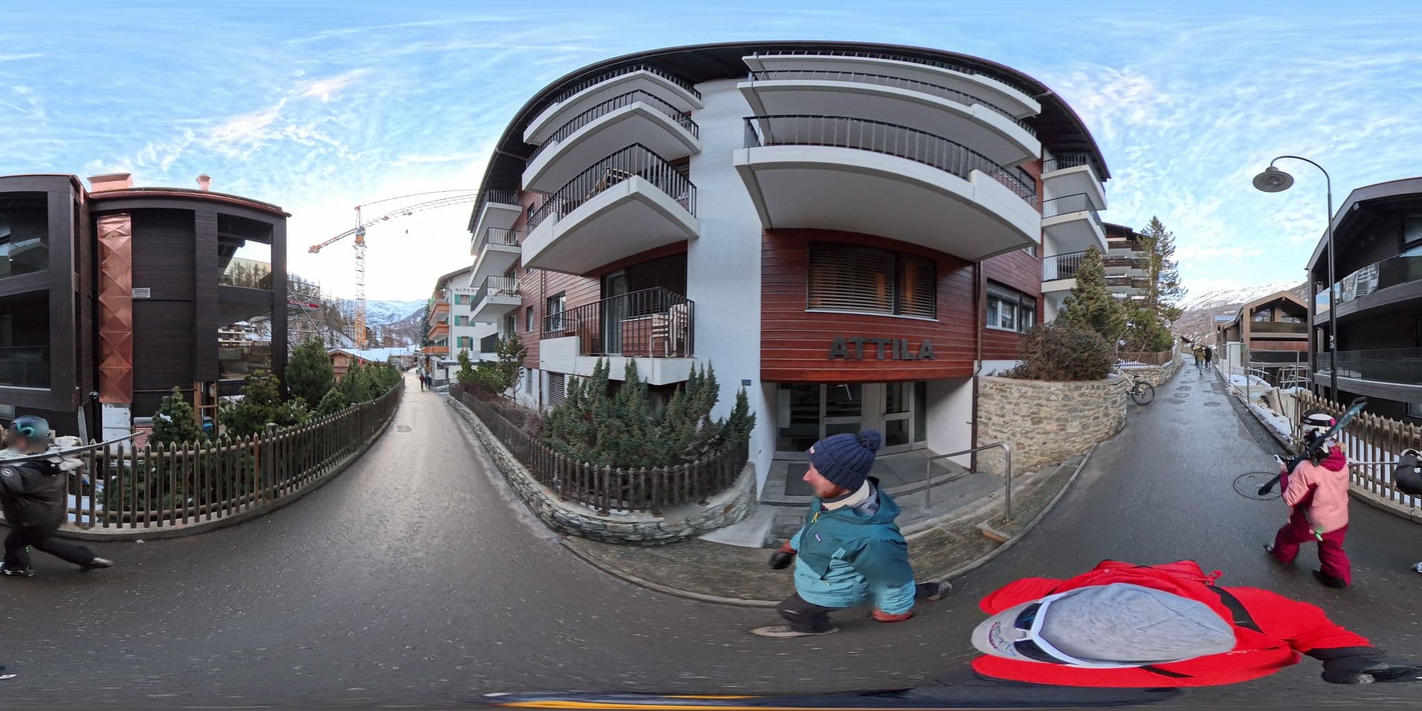 Street view near Haus Attila, Zermatt — © MattWithHuskies (CC BY-SA · Mapillary)