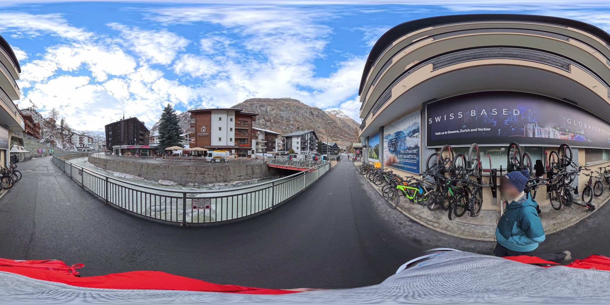 Street view near Haus Oasis, Zermatt — © MattWithHuskies (CC BY-SA · Mapillary)