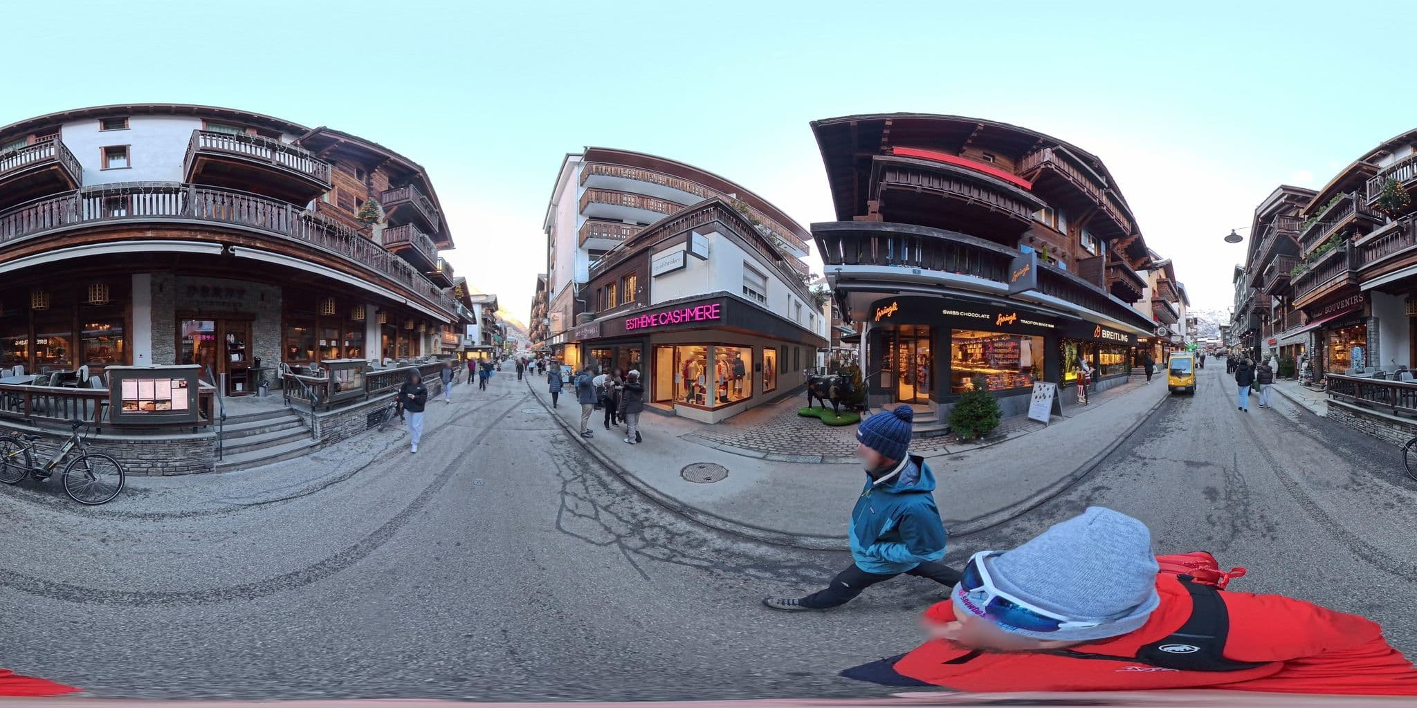 Street view near alpine lodge, Zermatt — © MattWithHuskies (CC BY-SA · Mapillary)