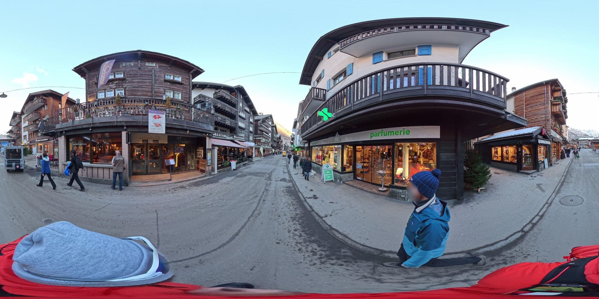 Street view near B-Inn Apartments Zermatt, Zermatt — © MattWithHuskies (CC BY-SA · Mapillary)