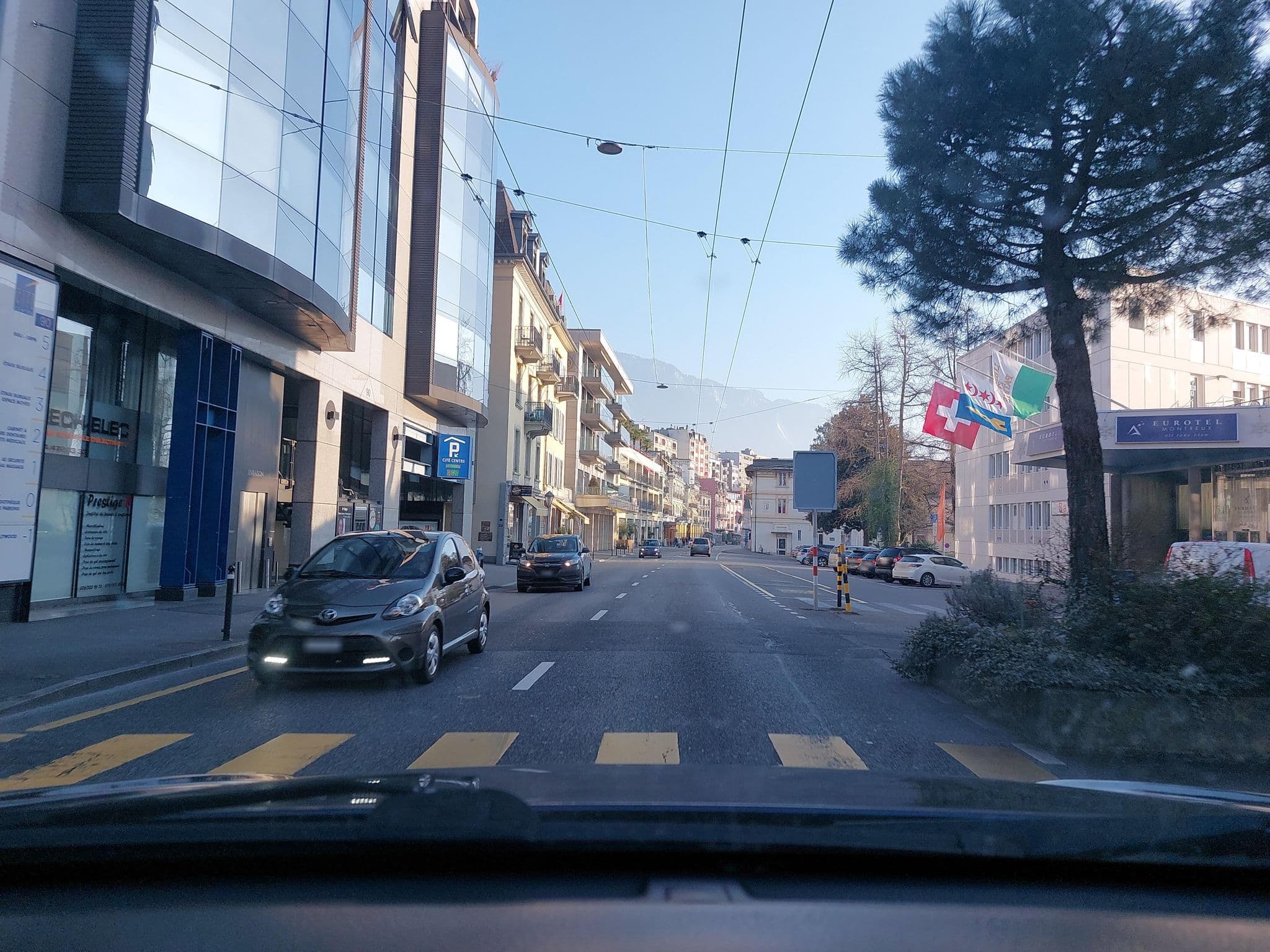 Street view near Eurotel Montreux, Montreux — © Balbenar (CC BY-SA · Mapillary)