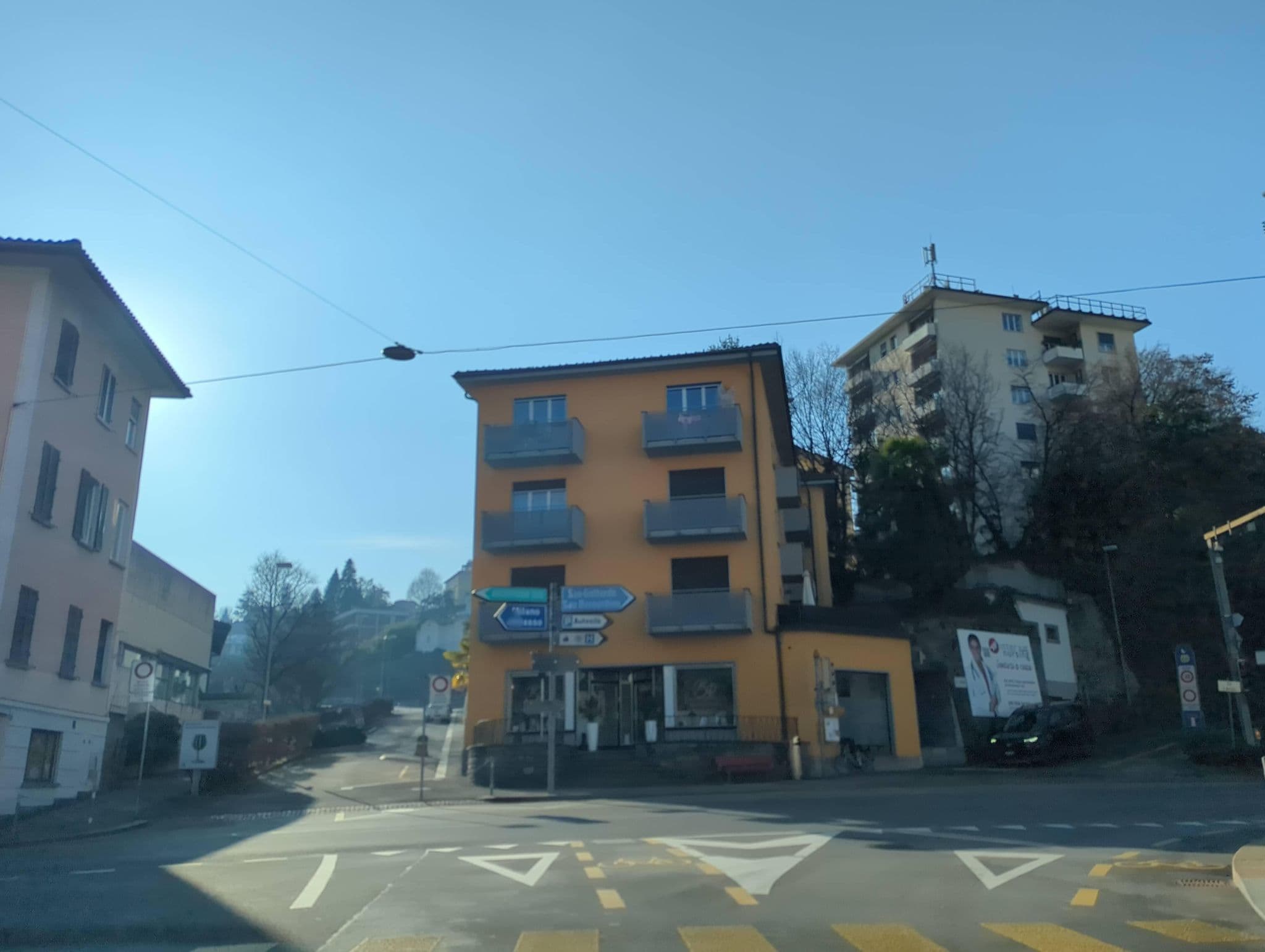 Street view near Yellow Maraini, Sorengo — © ivanbranco (CC BY-SA · Mapillary)