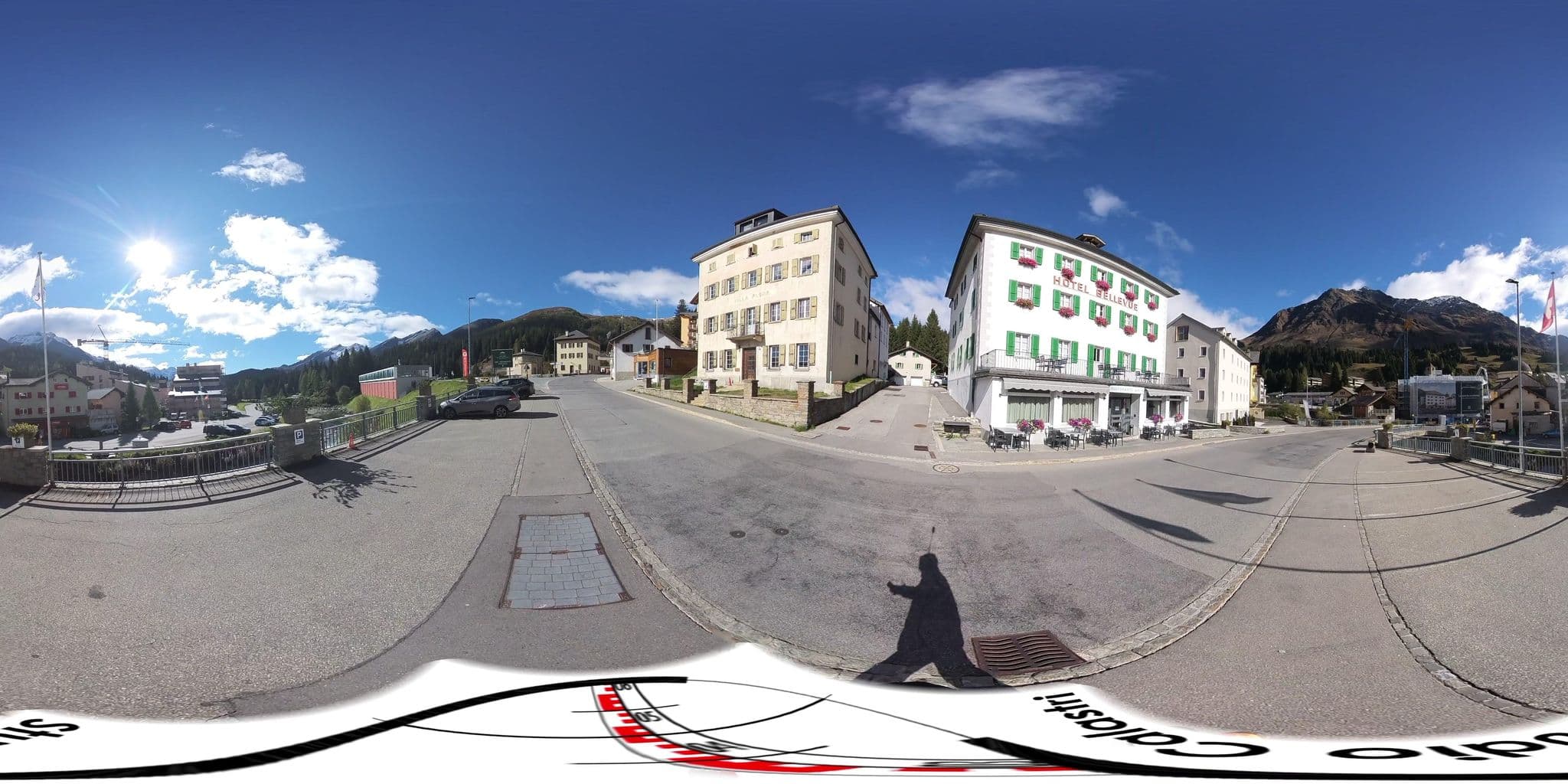 Street view near Hotel Bellevue, Mesocco — © gcariboni (CC BY-SA · Mapillary)