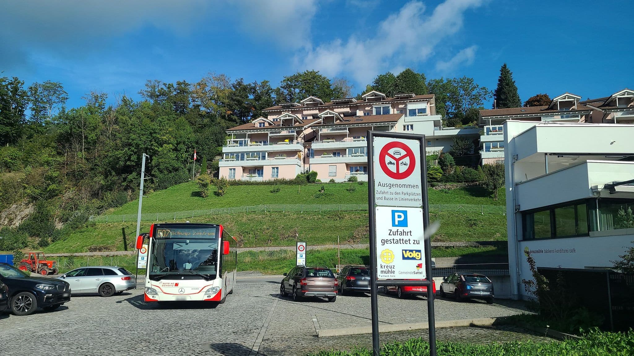 Street view near Restaurant Krone, Sattel — © chrisbeddow (CC BY-SA · Mapillary)
