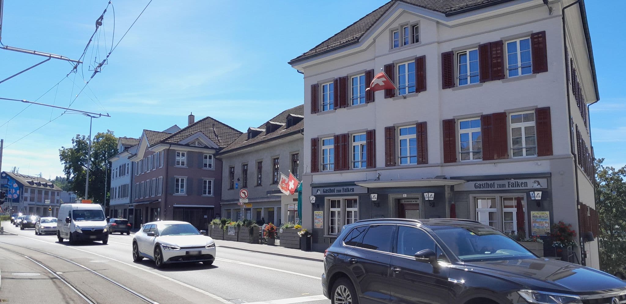 Street view near Falken Pub & Motel, Frauenfeld — © flux (CC BY-SA · Mapillary)