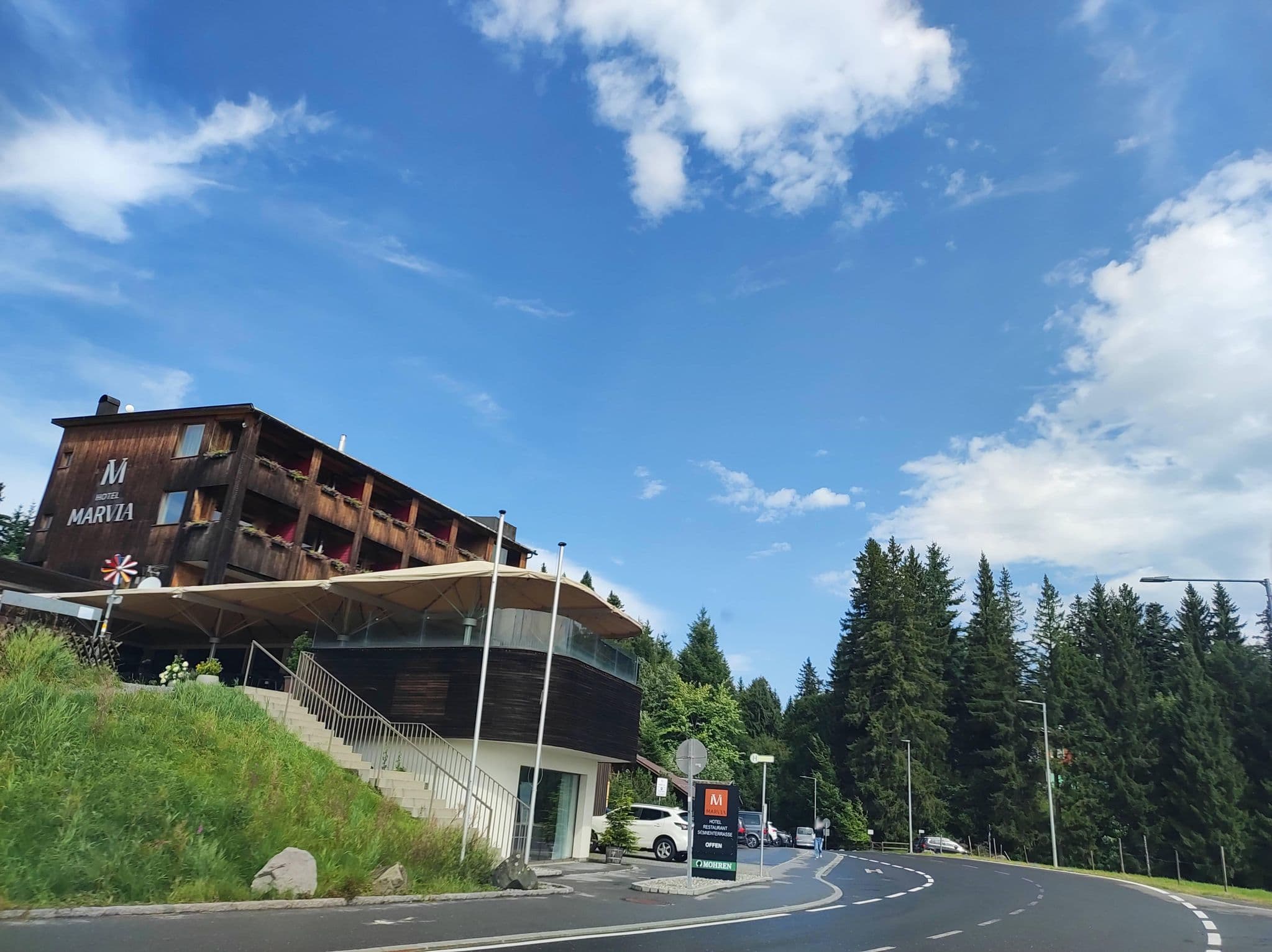 Street view near Hotel Restaurant Berghof Fetz, Schwarzenberg — © msdess (CC BY-SA · Mapillary)