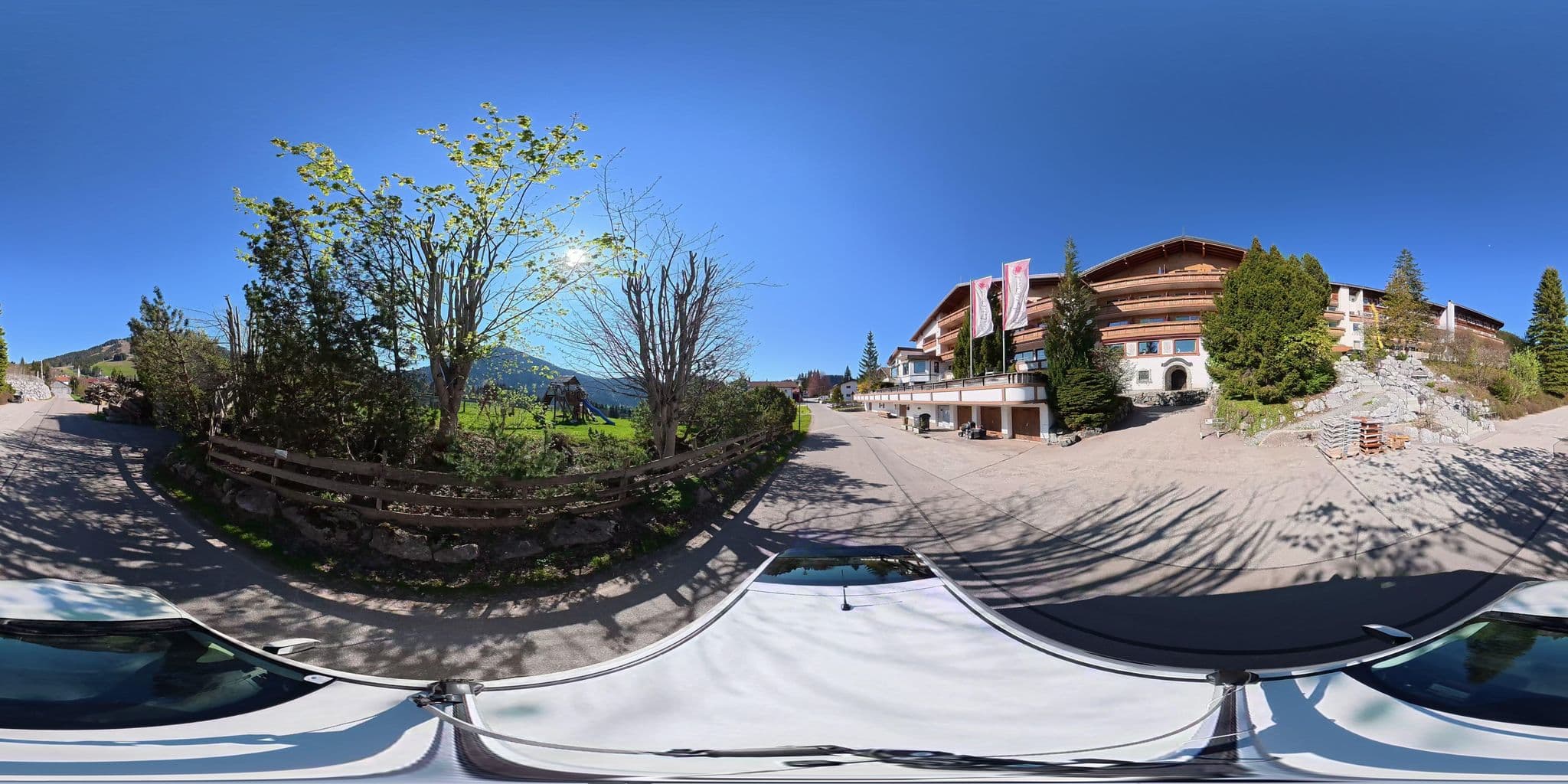 Street view near Cafe Gritsch, Tannheim — © osmplus_org (CC BY-SA · Mapillary)