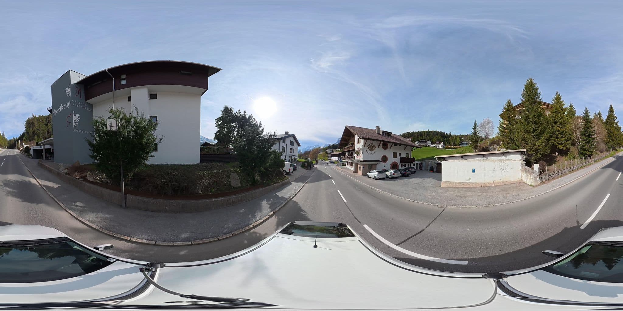 Street view near Pension Panorama, Pettnau — © osmplus_org (CC BY-SA · Mapillary)
