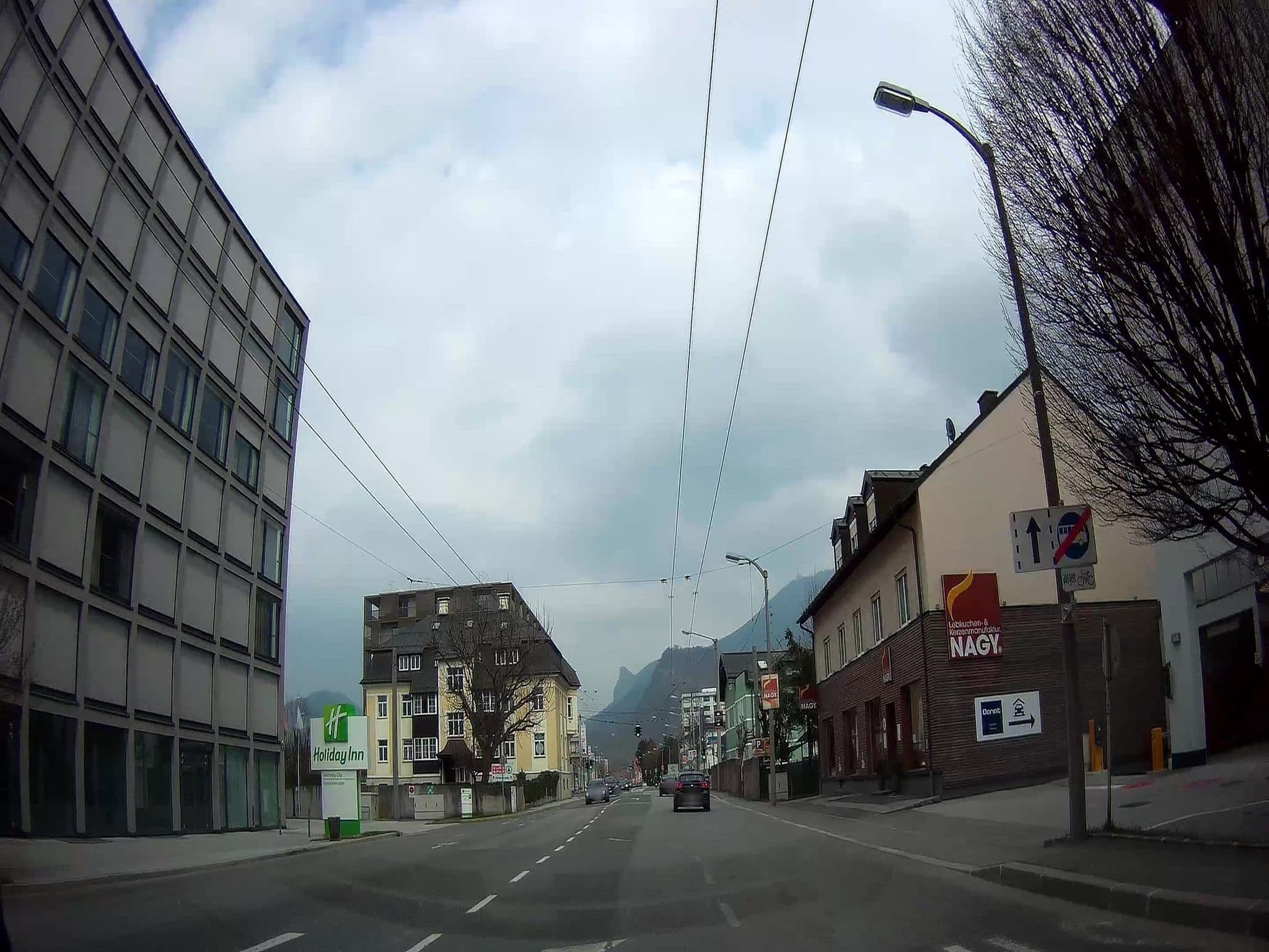 Street view near Arcadia Hotelbetriebs GmbH, Salzburg — © fuchserl (CC BY-SA · Mapillary)