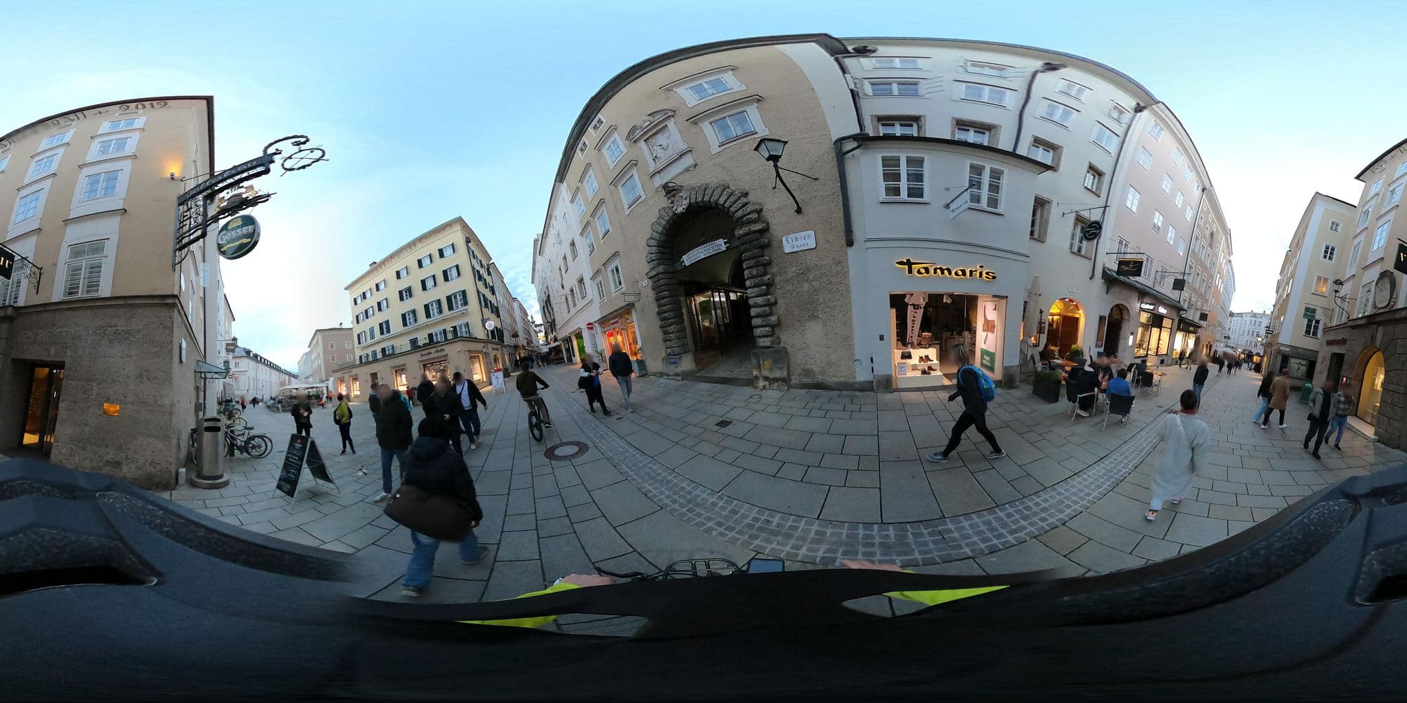 Street view near Hotel Stadtkrug Lucian GmbH & Co, Salzburg — © OidaHeast (CC BY-SA · Mapillary)