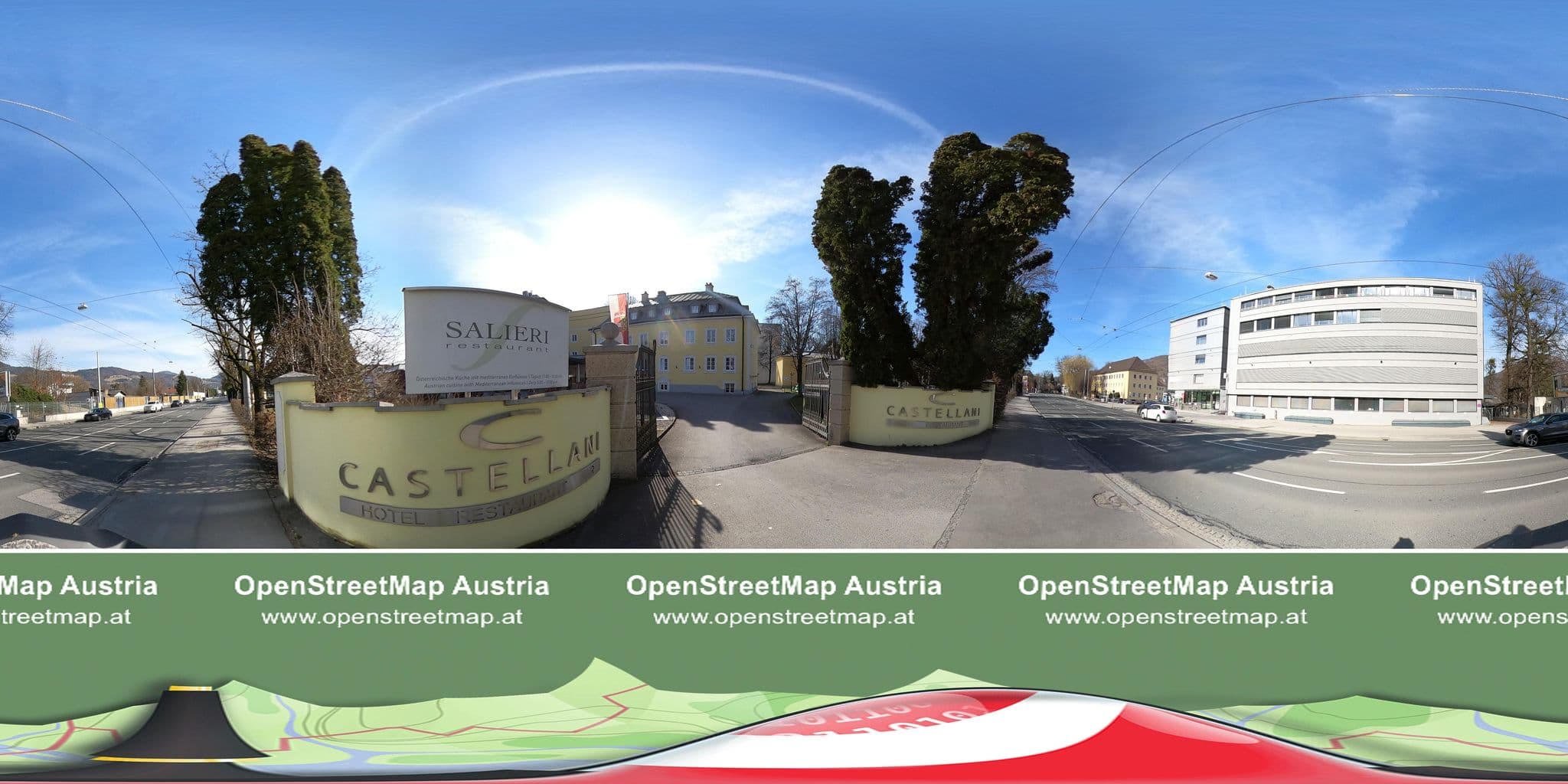 Street view near Castellani Hotelbetrieb GmbH, Salzburg — © OidaHeast (CC BY-SA · Mapillary)
