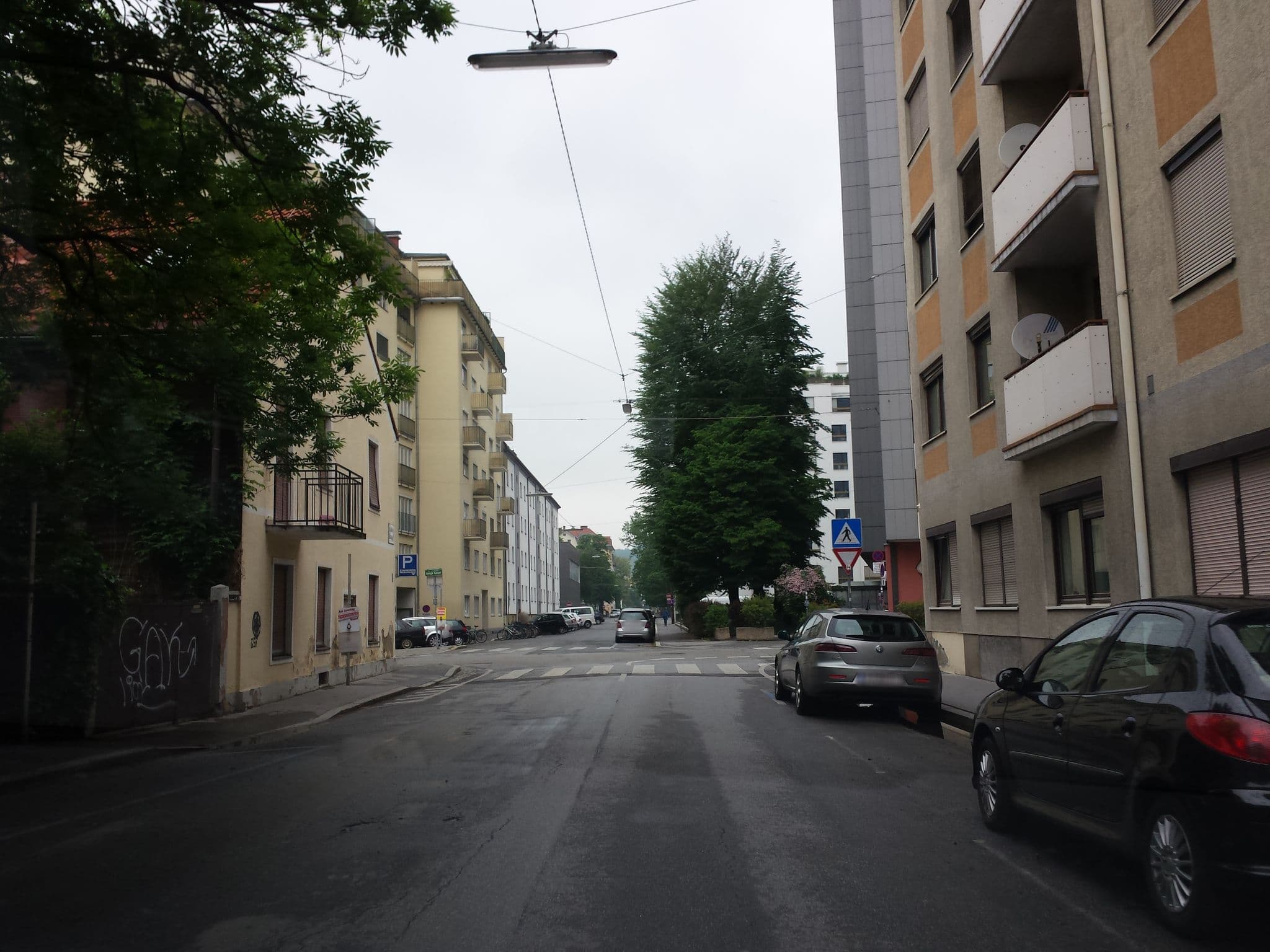 Street view near Gasthaus Gsöff, Geidorf — © rudolfmayer (CC BY-SA · Mapillary)