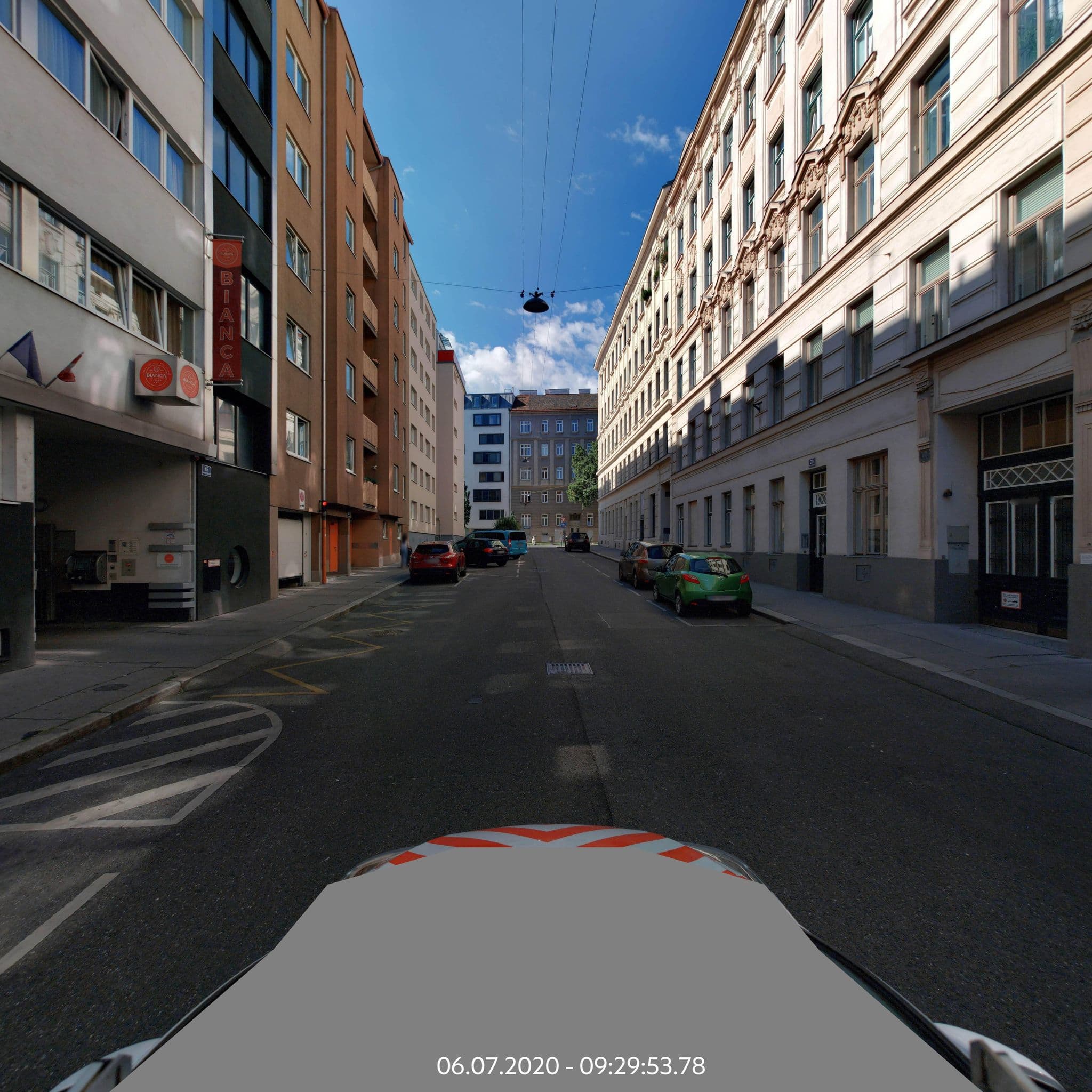 Street view near Bianca Hotel, Margareten — © eliasgander (CC BY-SA · Mapillary)
