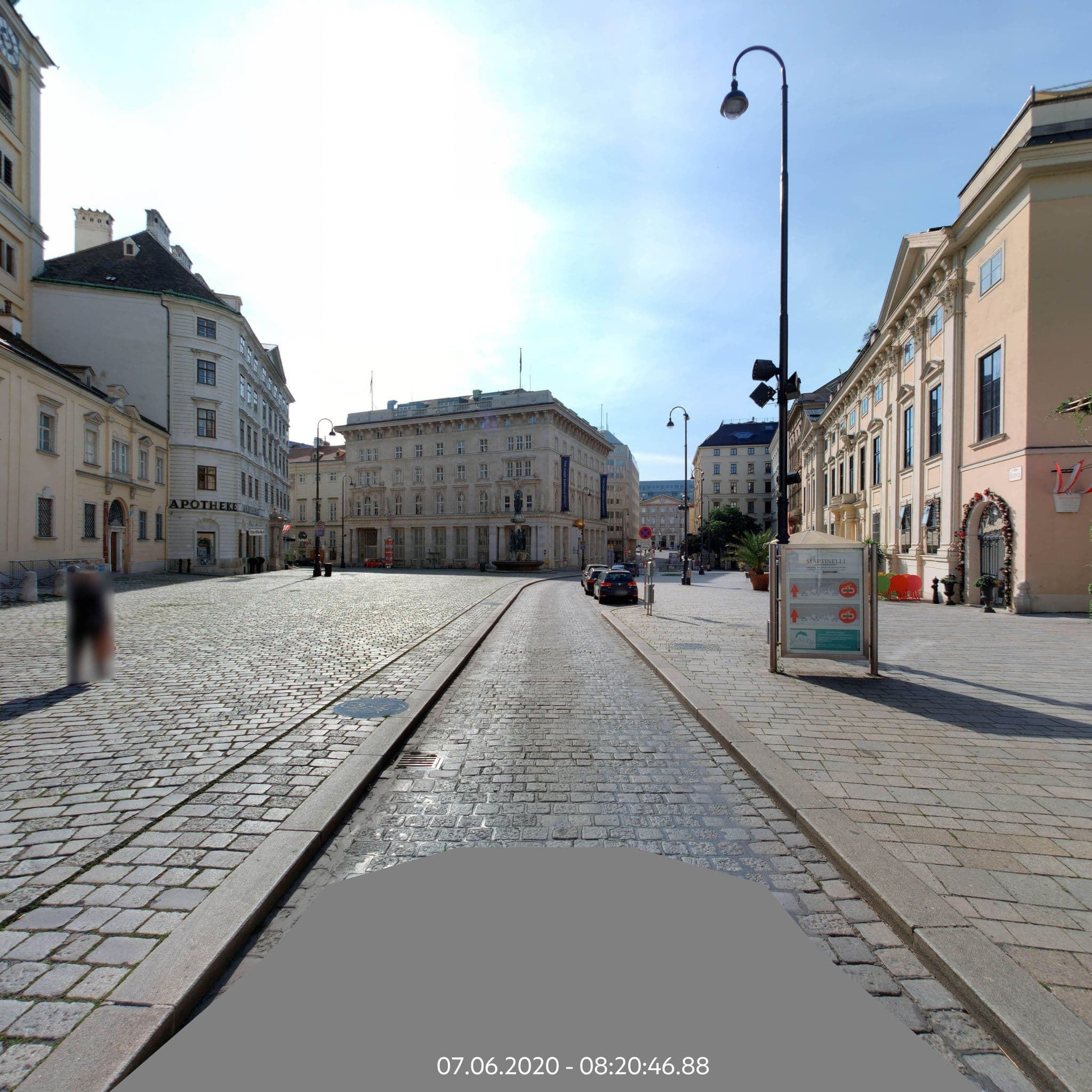 Street view near SIGNA Wohnen am Belvedere Holding GmbH, Innere Stadt — © eliasgander (CC BY-SA · Mapillary)