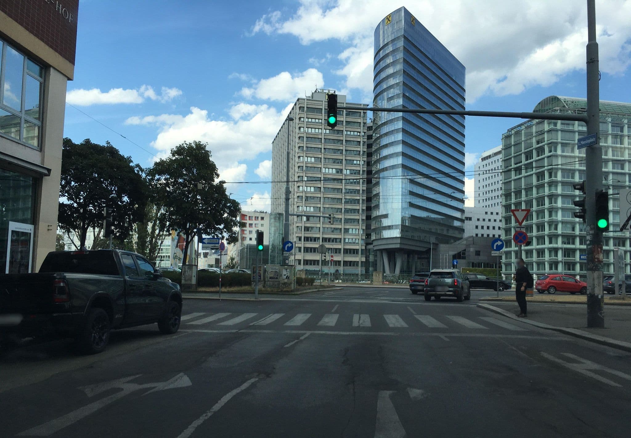 Street view near Schweden Platz Apartment, Innere Stadt — © istefanos (CC BY-SA · Mapillary)