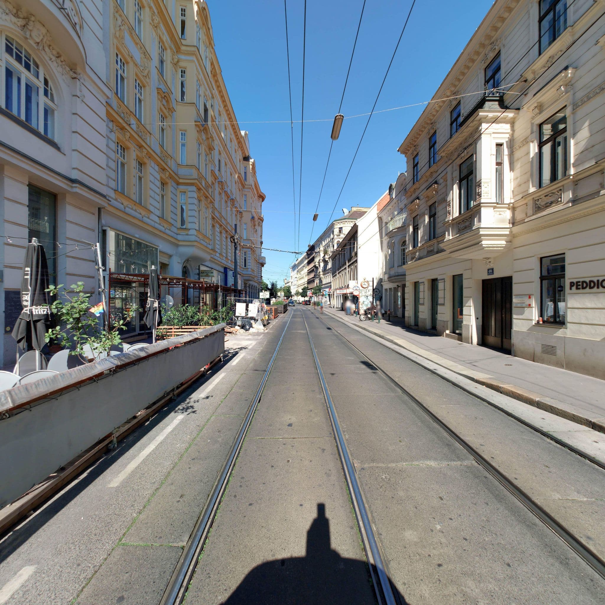Street view near Living Vienna City West, Neubau — © eliasgander (CC BY-SA · Mapillary)