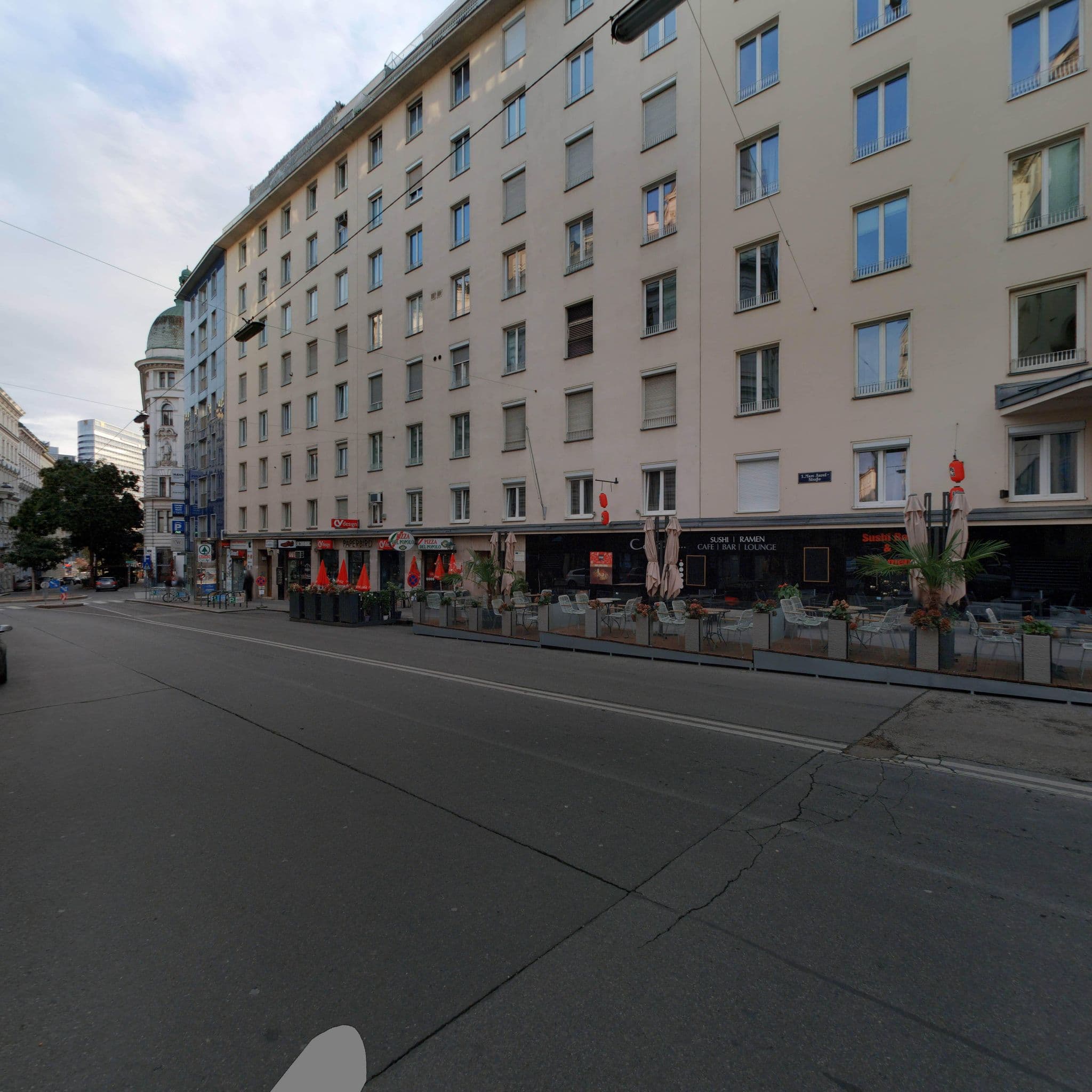 Street view near Vienna City Apartment 1, Innere Stadt — © eliasgander (CC BY-SA · Mapillary)