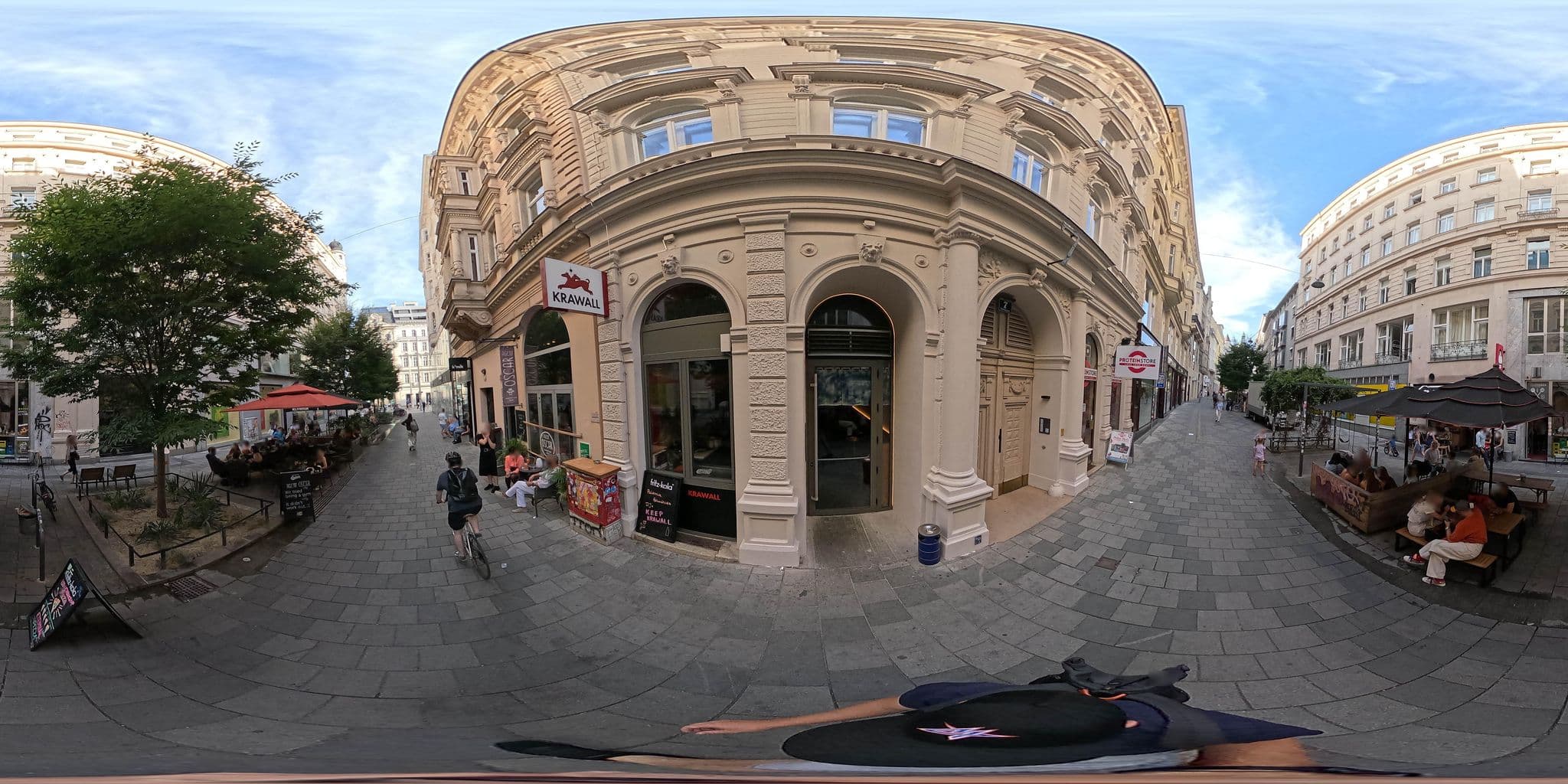 Street view near Hotel Schani MH58 GmbH, Mariahilf — © consens_verkehrsplanung (CC BY-SA · Mapillary)