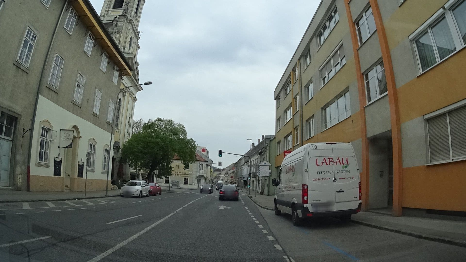Street view near Gasthaus Im Stock, Korneuburg — © drahdiwaberl (CC BY-SA · Mapillary)