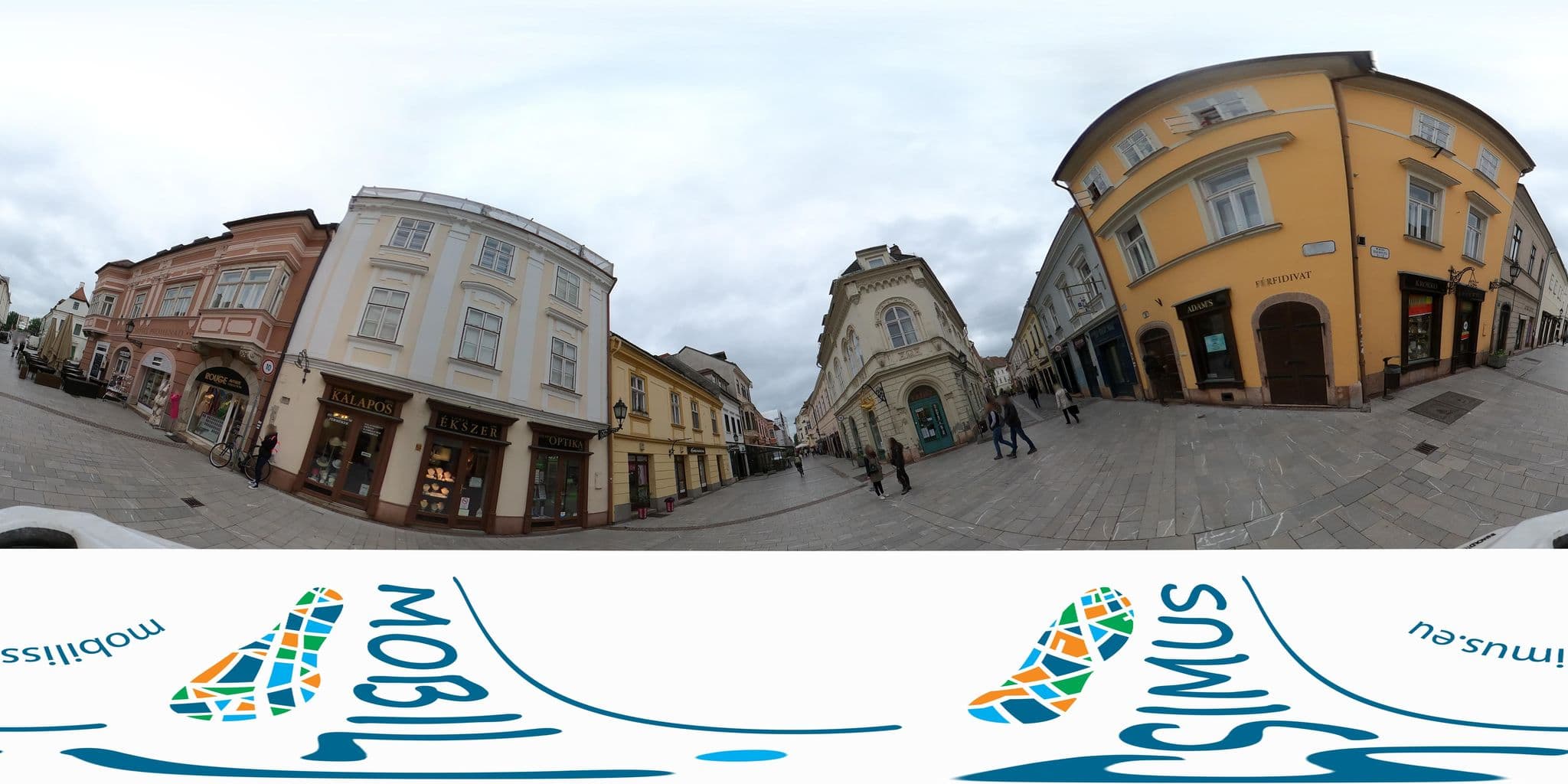 Street view near Barokk Hotel Promenád, Győr — © Antissimo (CC BY-SA · Mapillary)