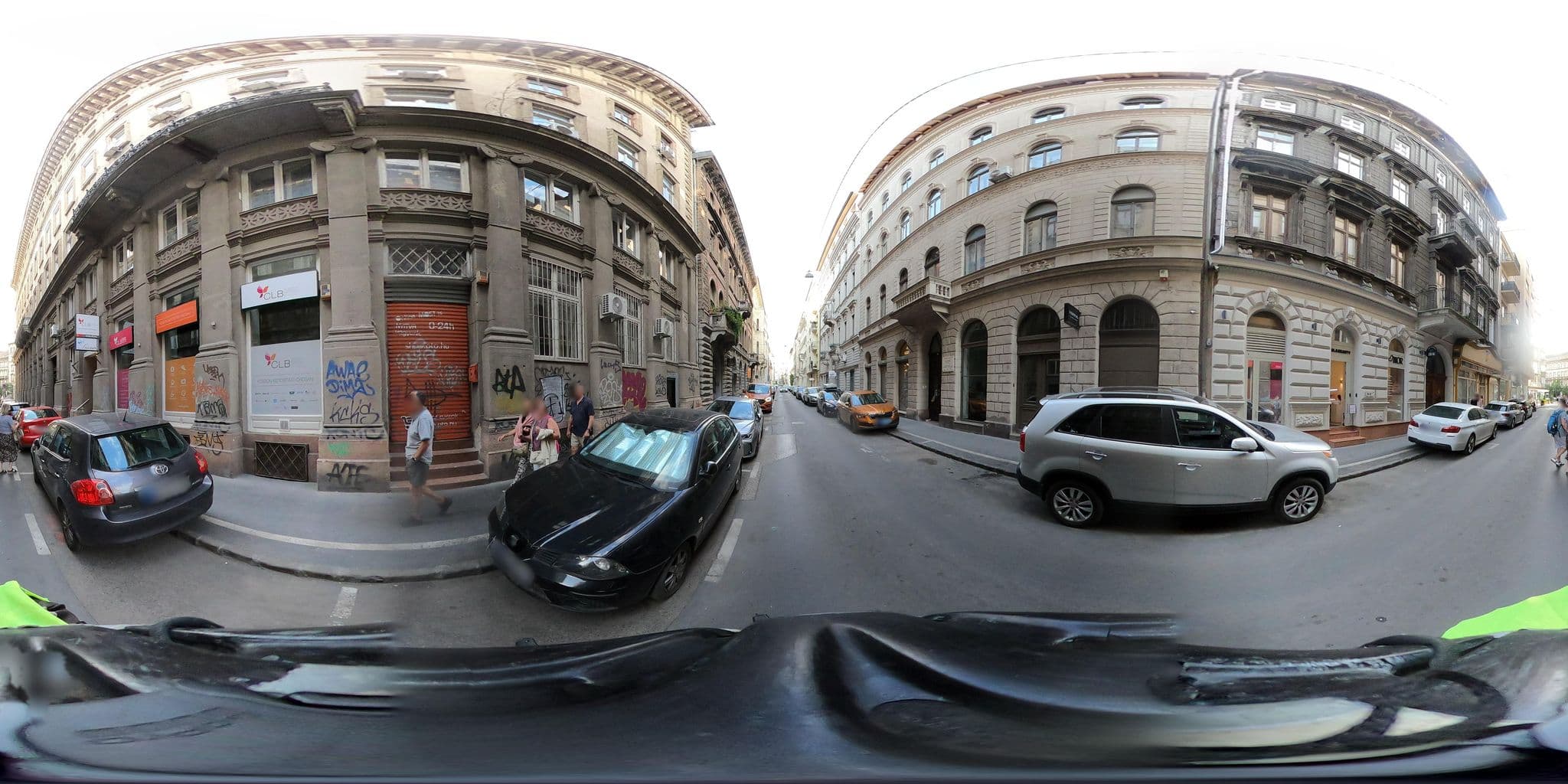 Street view near Ozone Private Rooms, Budapest V. kerület — © grozsa11 (CC BY-SA · Mapillary)