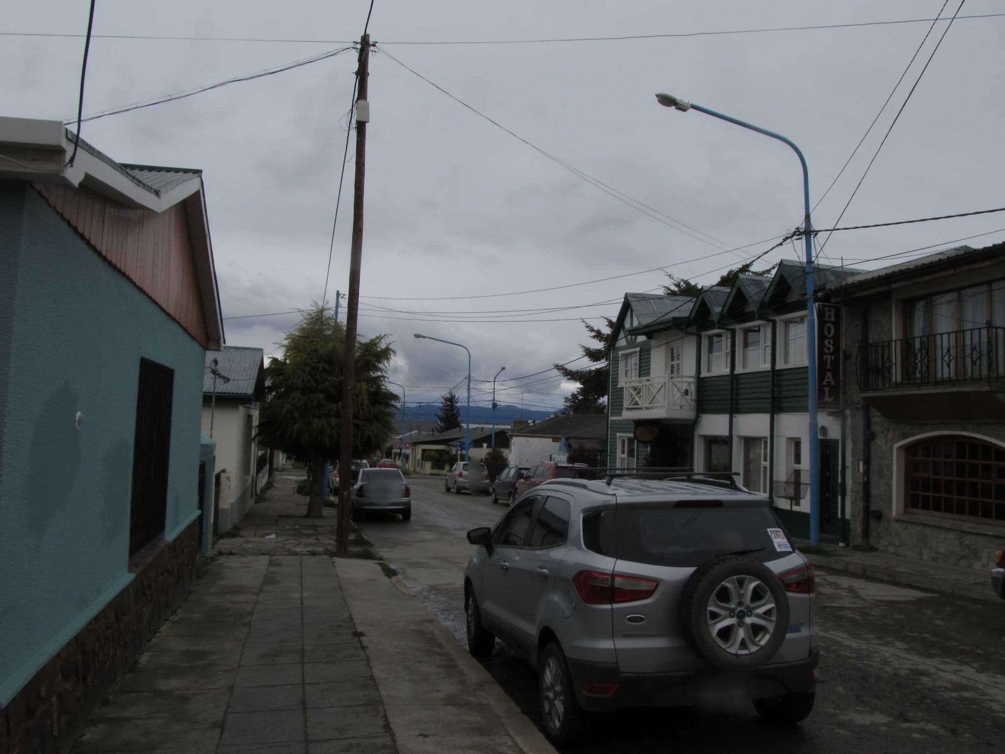Street view near Hostal Los Calafates, Ushuaia — © sk53 (CC BY-SA · Mapillary)