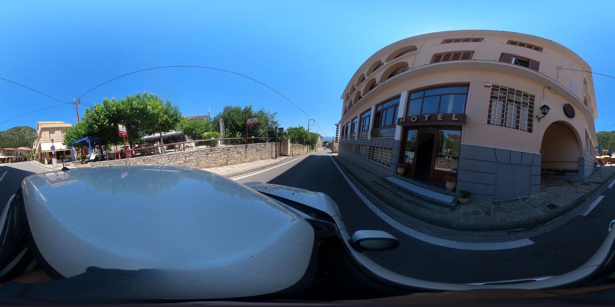 Street view near Hotel Byzantio, Mystrás — © efikour (CC BY-SA · Mapillary)
